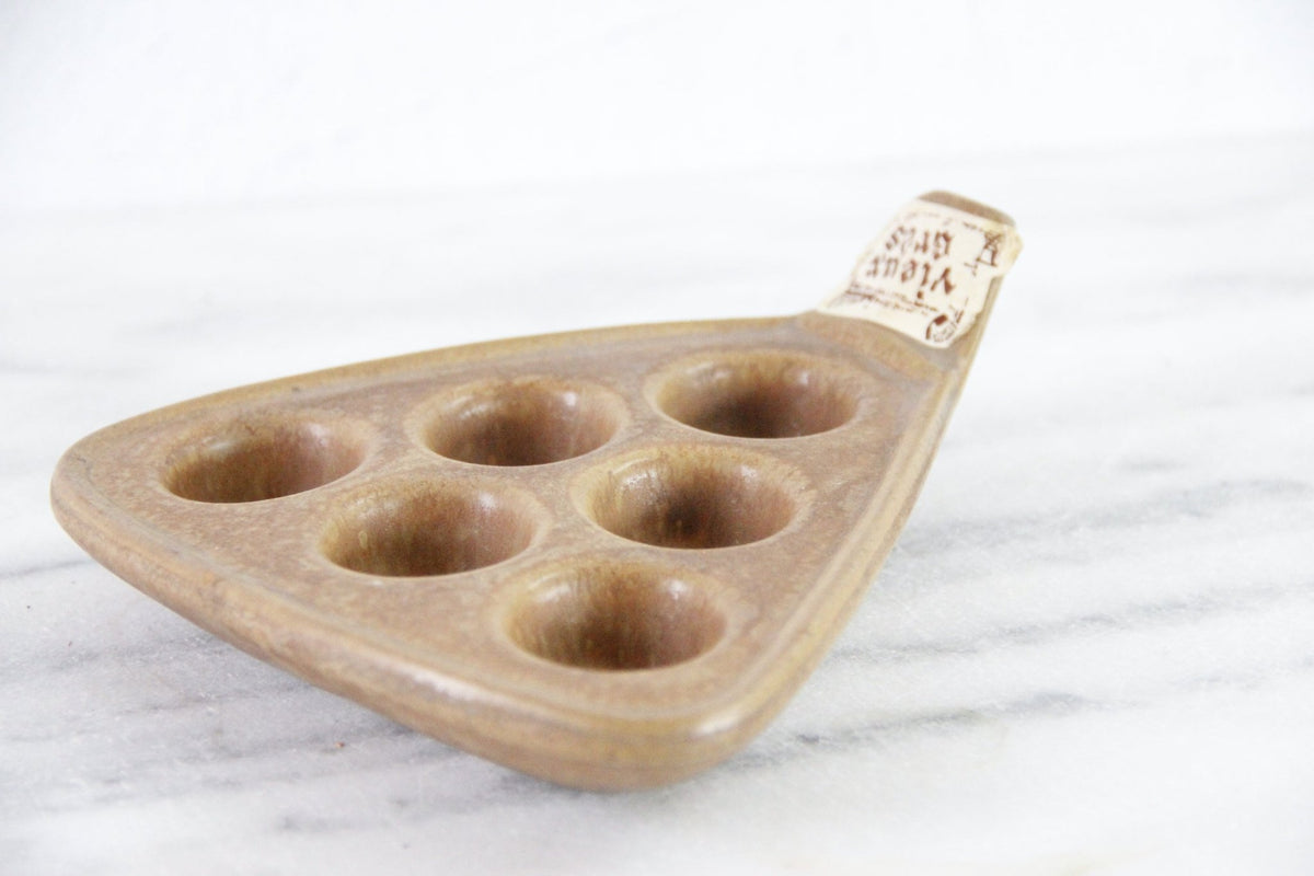 French Escargot Dish | Vintage Handmade Stoneware Pottery - Debra Hall Lifestyle