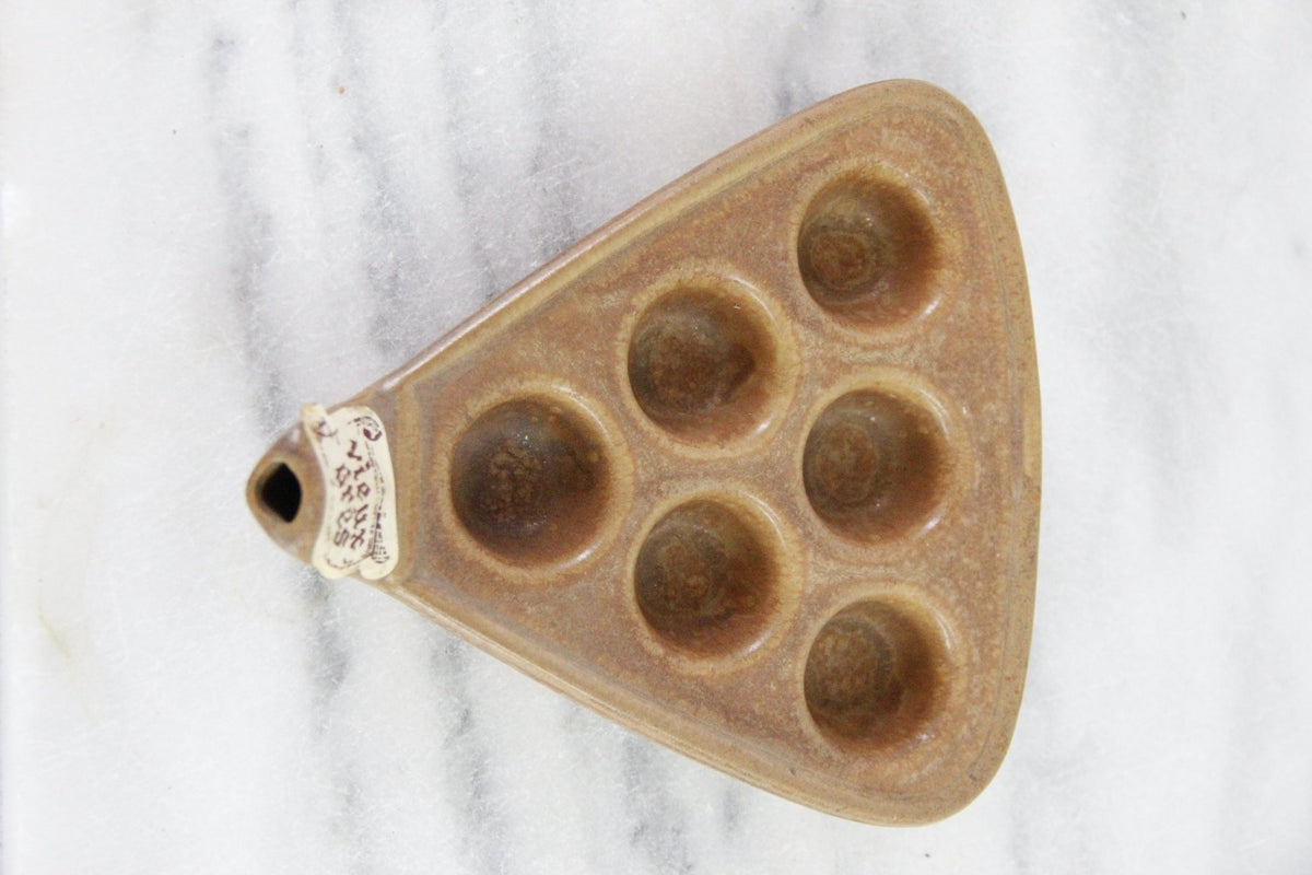 French Escargot Dish | Vintage Handmade Stoneware Pottery - Debra Hall Lifestyle