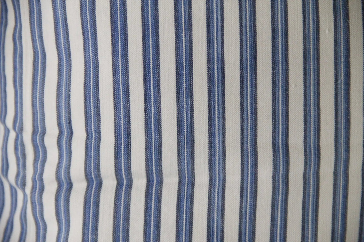 French Ticking Stripe Pillow Cover | Antique Fabric Double Sided - Debra Hall Lifestyle