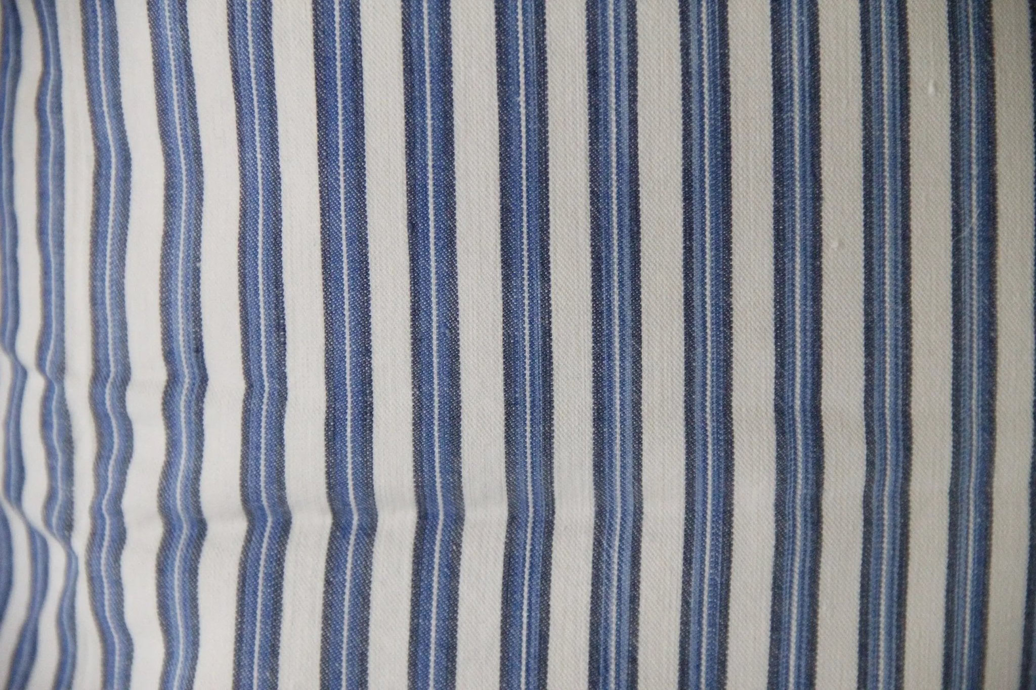 French Ticking Stripe Pillow Cover | Antique Fabric Double Sided - Debra Hall Lifestyle