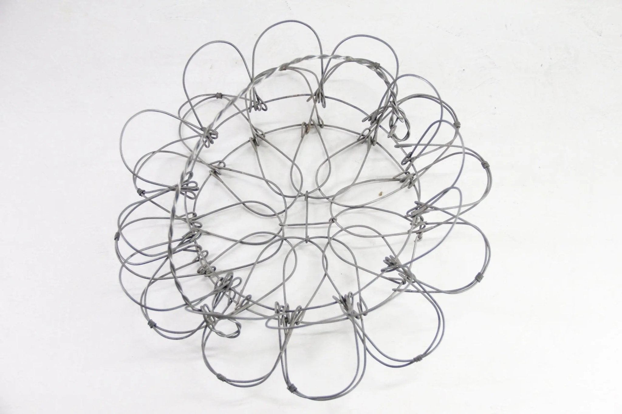 French Wire Egg Basket Vintage | Collapsable with Handle LG - Debra Hall Lifestyle