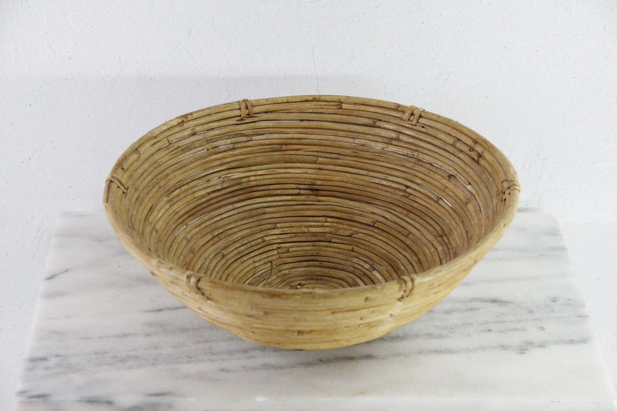 Gabriella Crespi Style Bowl | Pencil Reed Rattan - Debra Hall Lifestyle