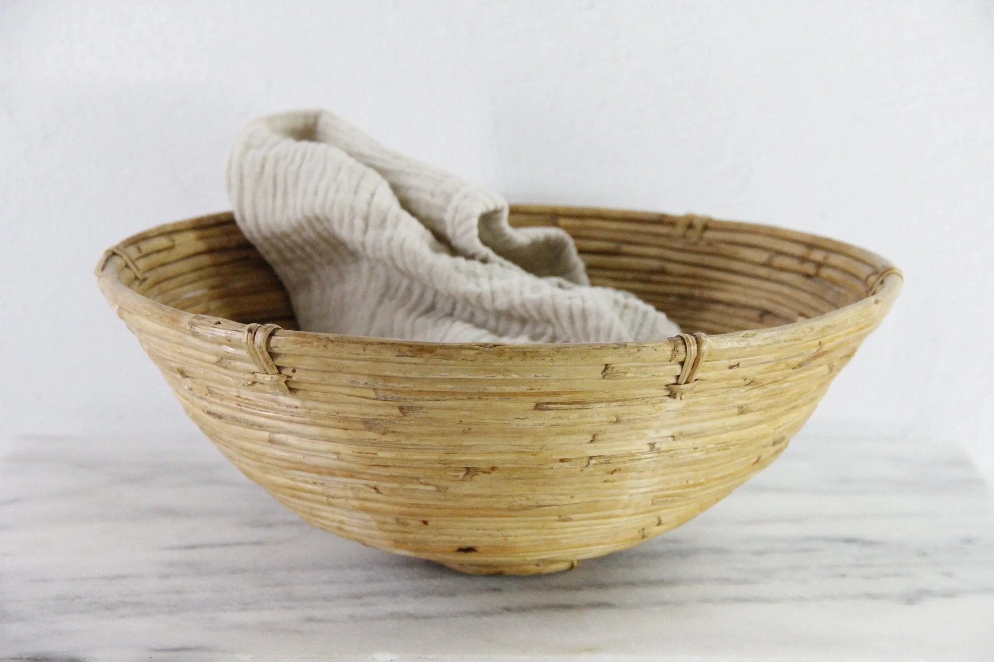 Gabriella Crespi Style Bowl | Pencil Reed Rattan - Debra Hall Lifestyle
