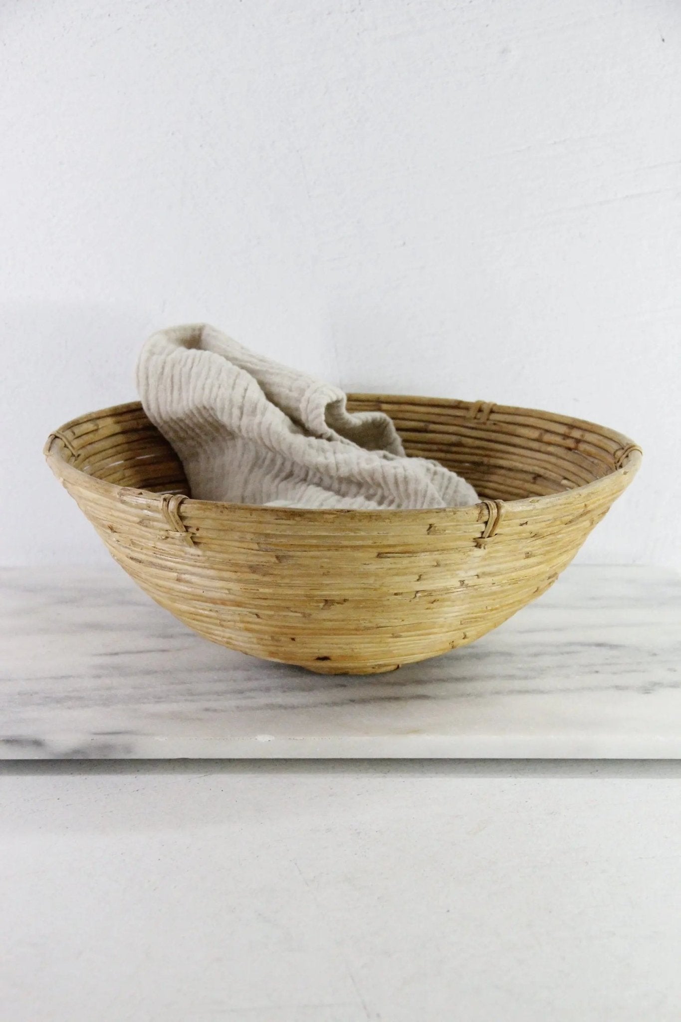 Gabriella Crespi Style Bowl | Pencil Reed Rattan - Debra Hall Lifestyle