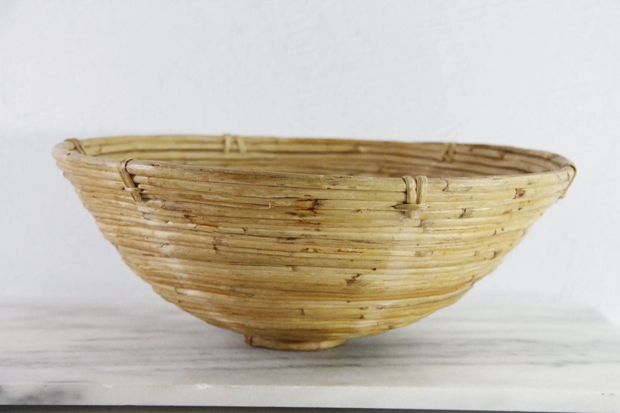 Gabriella Crespi Style Bowl | Pencil Reed Rattan - Debra Hall Lifestyle