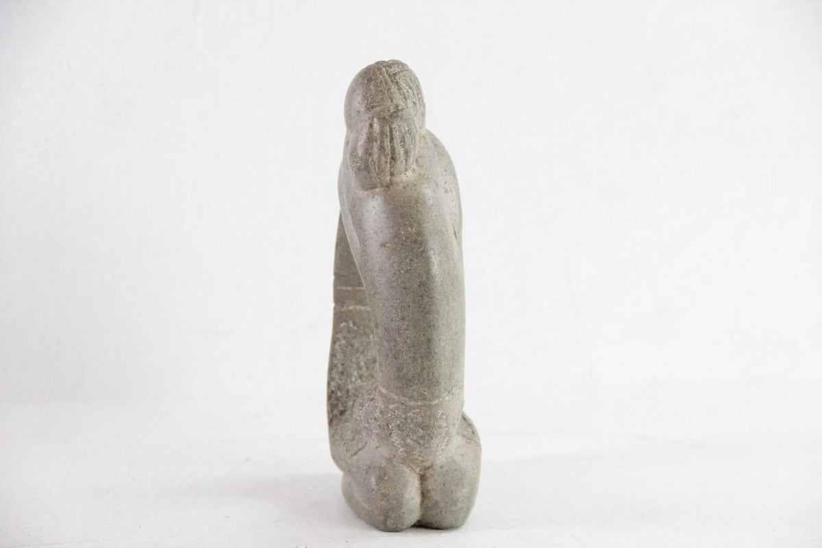 Hand Carved Soapstone Sculpture | Mother and Child Statuette - Debra Hall Lifestyle