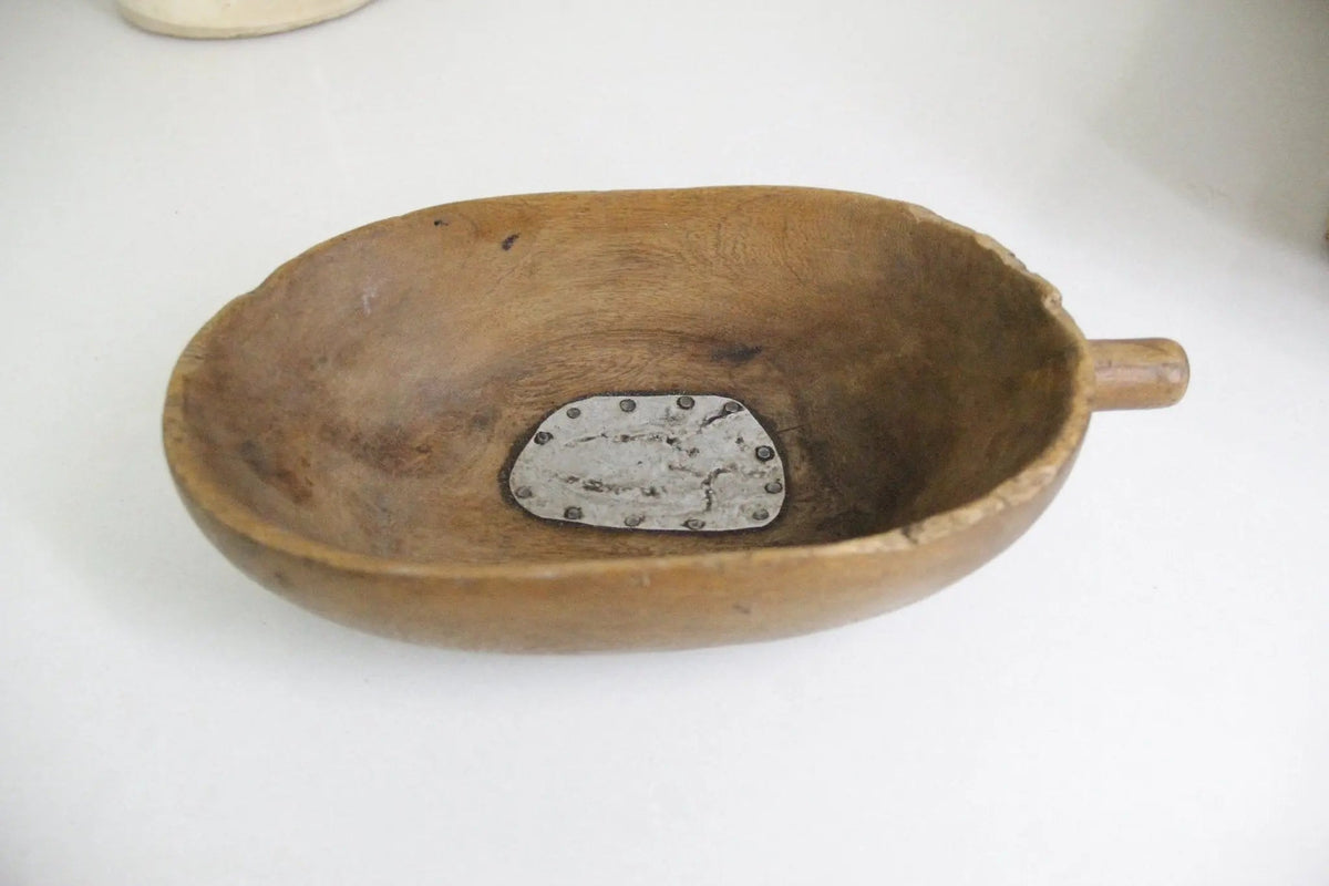 Hand-Carved Wooden Bowl | Antique African Primitive - Debra Hall Lifestyle