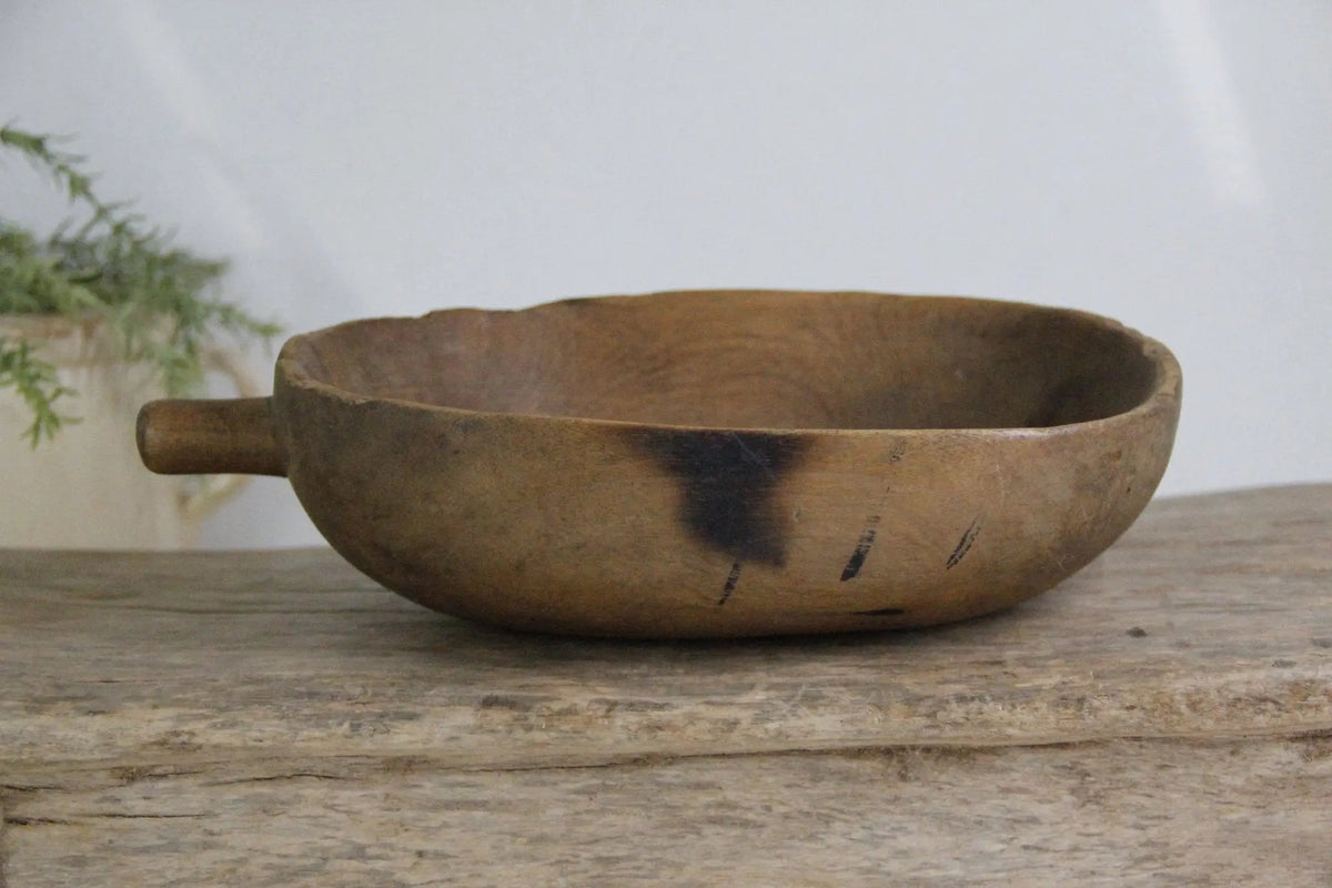 Hand-Carved Wooden Bowl | Antique African Primitive - Debra Hall Lifestyle