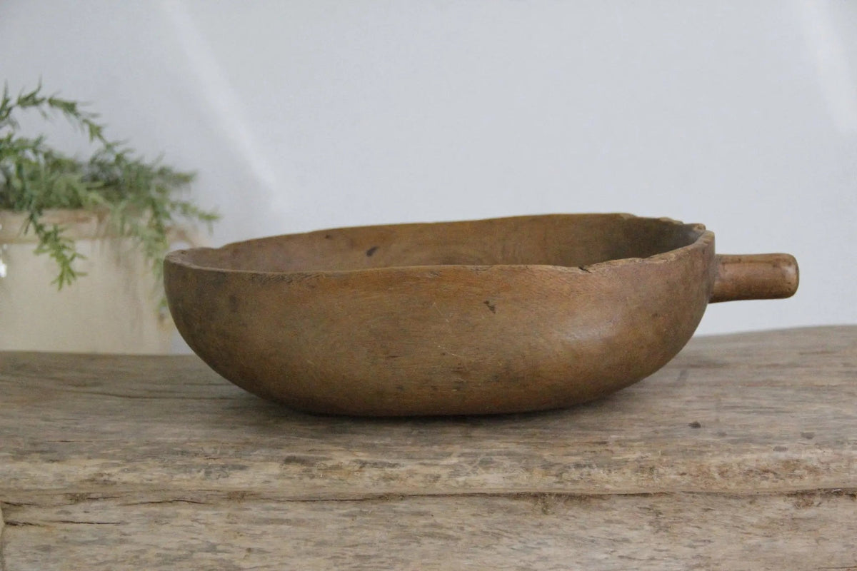 Hand-Carved Wooden Bowl | Antique African Primitive - Debra Hall Lifestyle