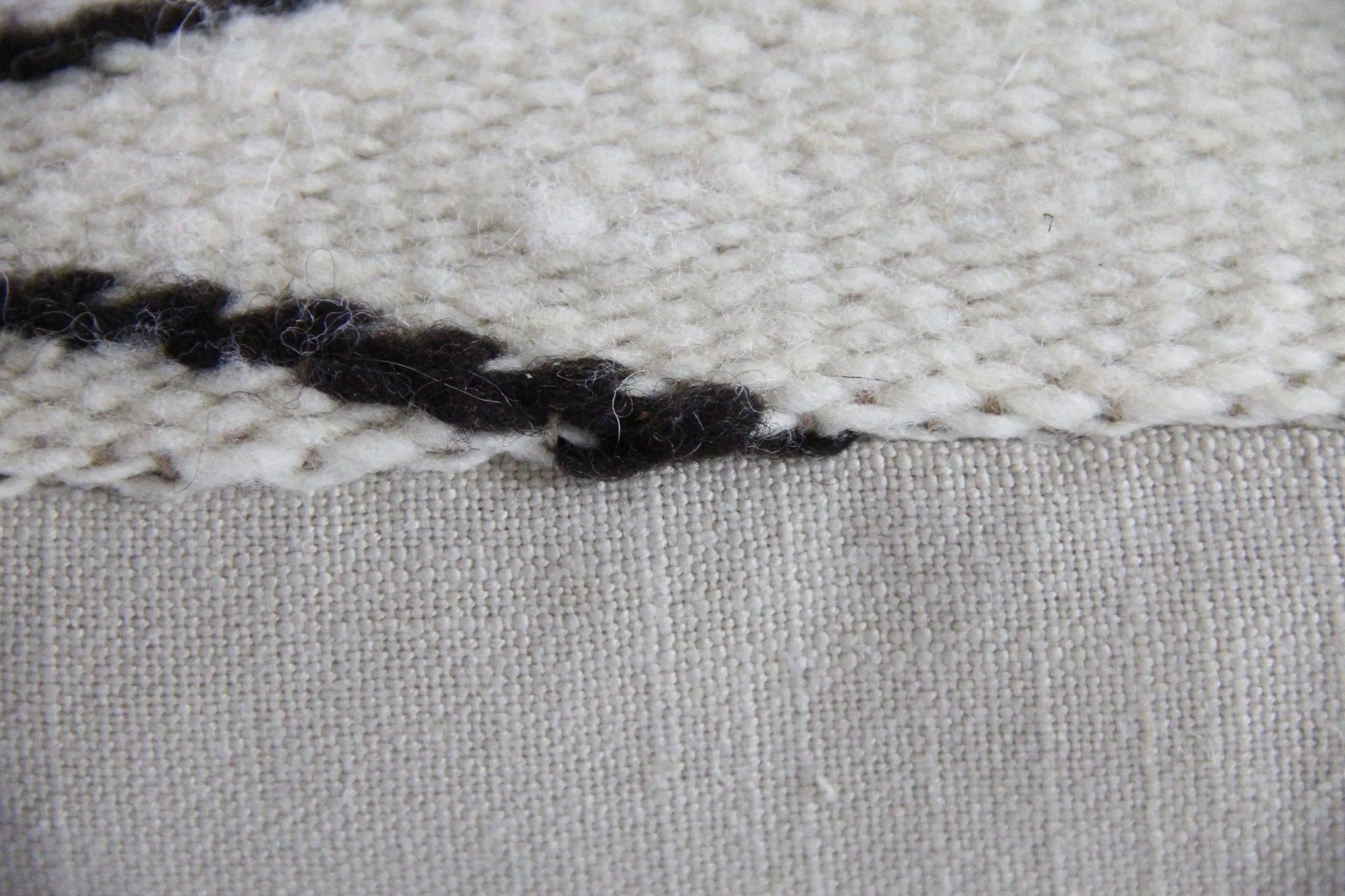 Handmade Pillow | Vintage Custom Natural Woven Wool - Debra Hall Lifestyle