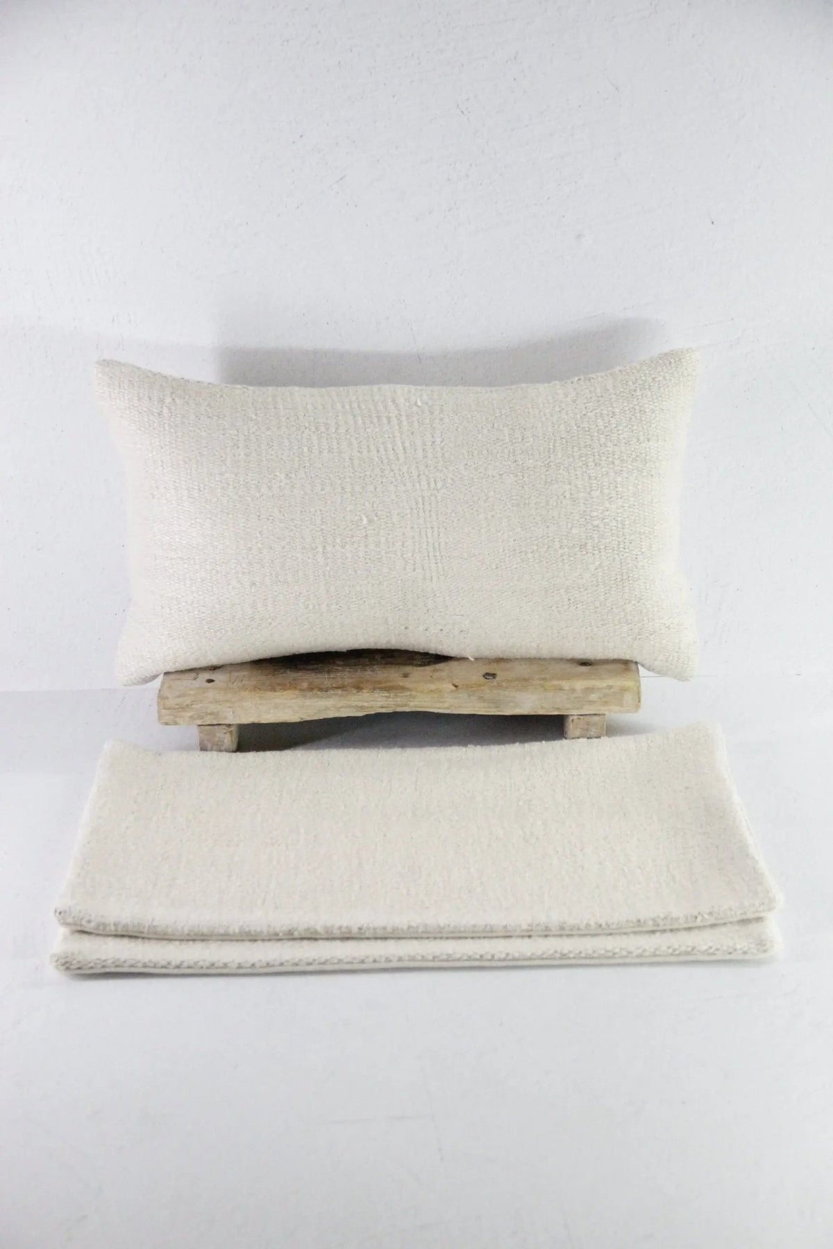 Hemp Pillow | Vintage Fabric Natural Lumbar Pillow Cover - Debra Hall Lifestyle