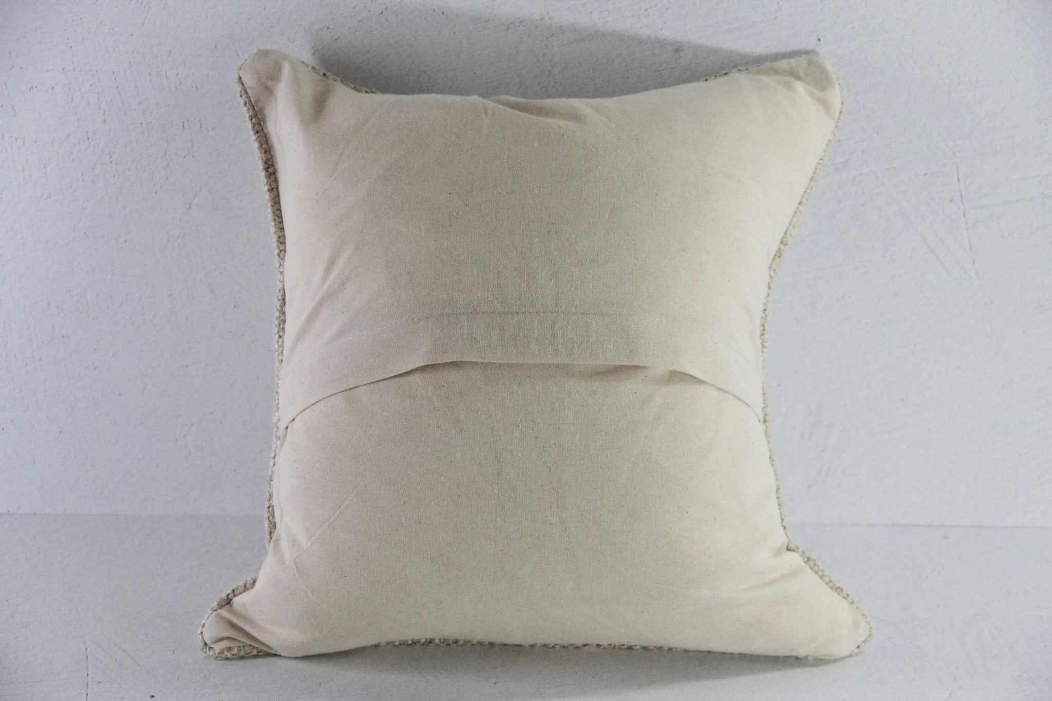 Hemp Pillow | Vintage Turkish Kilim Textile Natural 18" Cover - Debra Hall Lifestyle