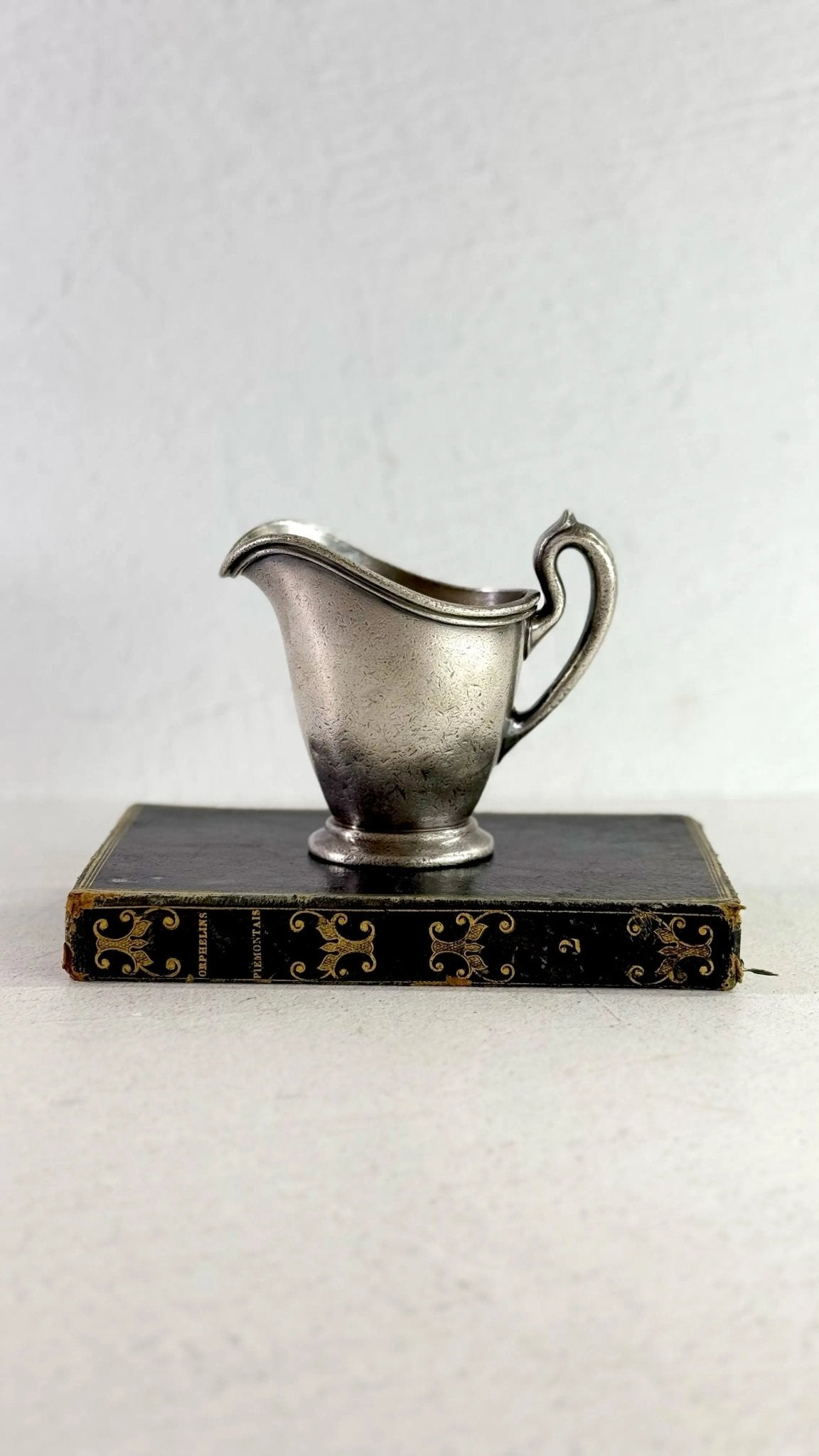 Hotel Silver Creamer | Antique Wallace Individual Pitcher - Debra Hall Lifestyle