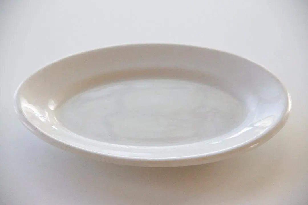 Ironstone Plate | Antique White Stamped Dinnerware - Debra Hall Lifestyle