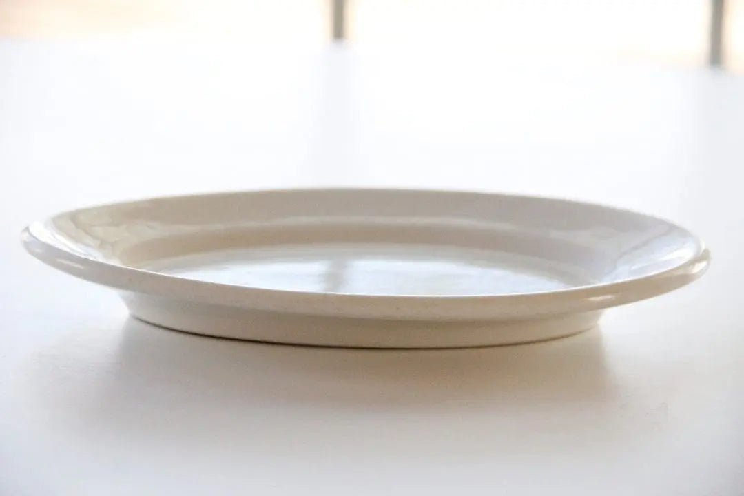 Ironstone Plate | Antique White Stamped Dinnerware - Debra Hall Lifestyle