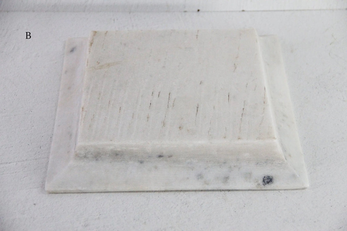 Large White Marble Tray | Carved Honed Stone Assorted - Debra Hall Lifestyle