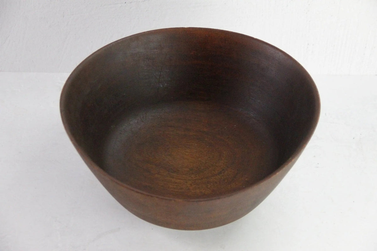 Mahogany Bowl Sterling Silver Base | Mid Century Modern - Debra Hall Lifestyle