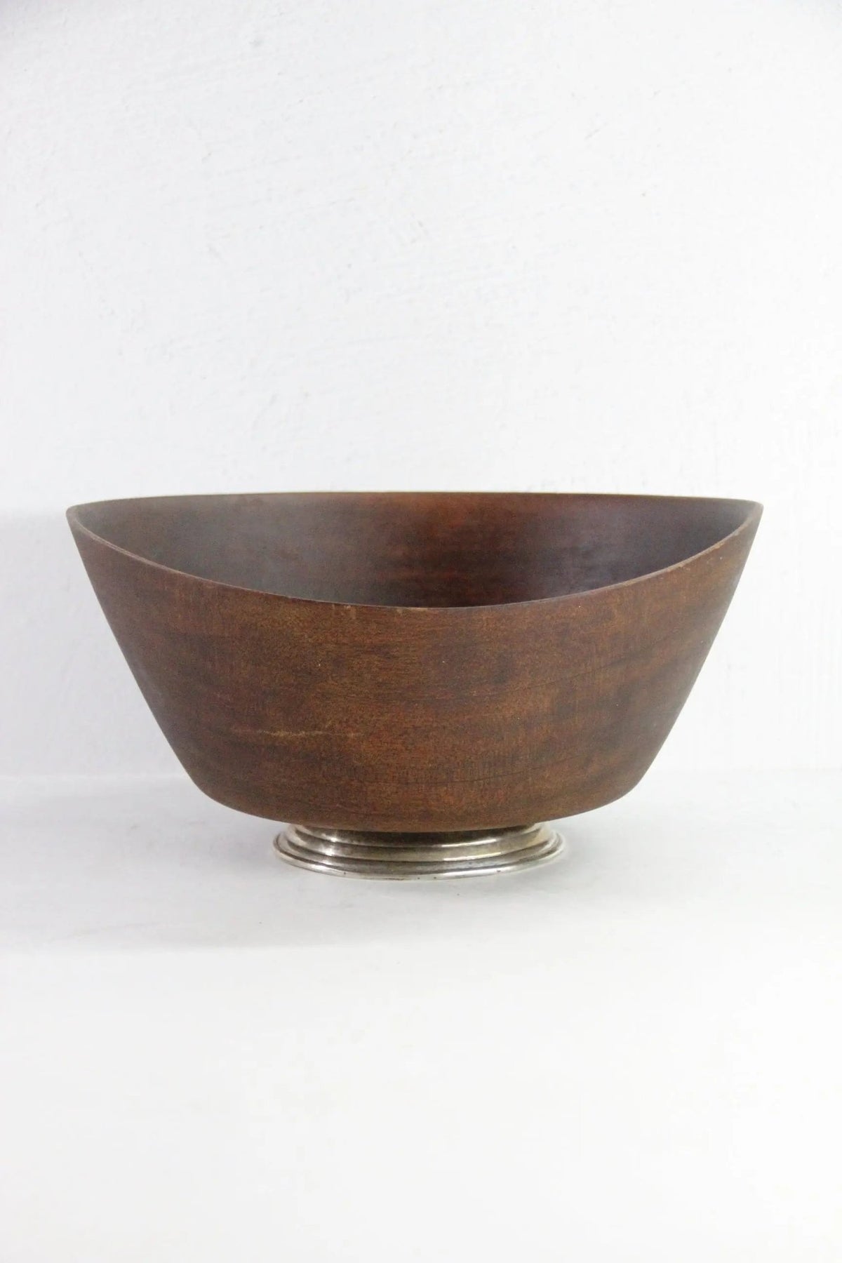Mahogany Bowl Sterling Silver Base | Mid Century Modern - Debra Hall Lifestyle