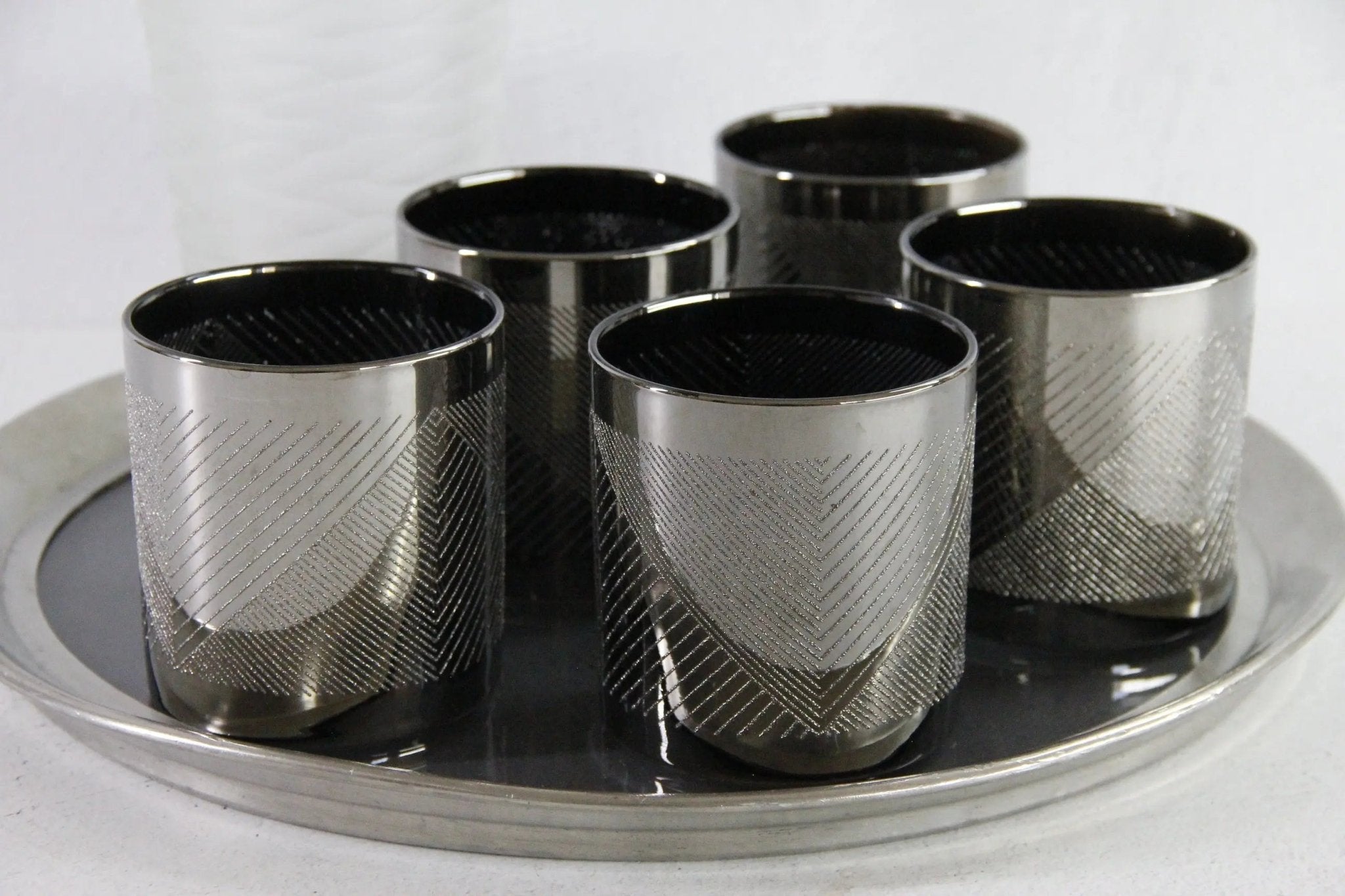 Mid Century Modern Barware | Vintage Shaker, Tray & Rocks Glasses - Debra Hall Lifestyle