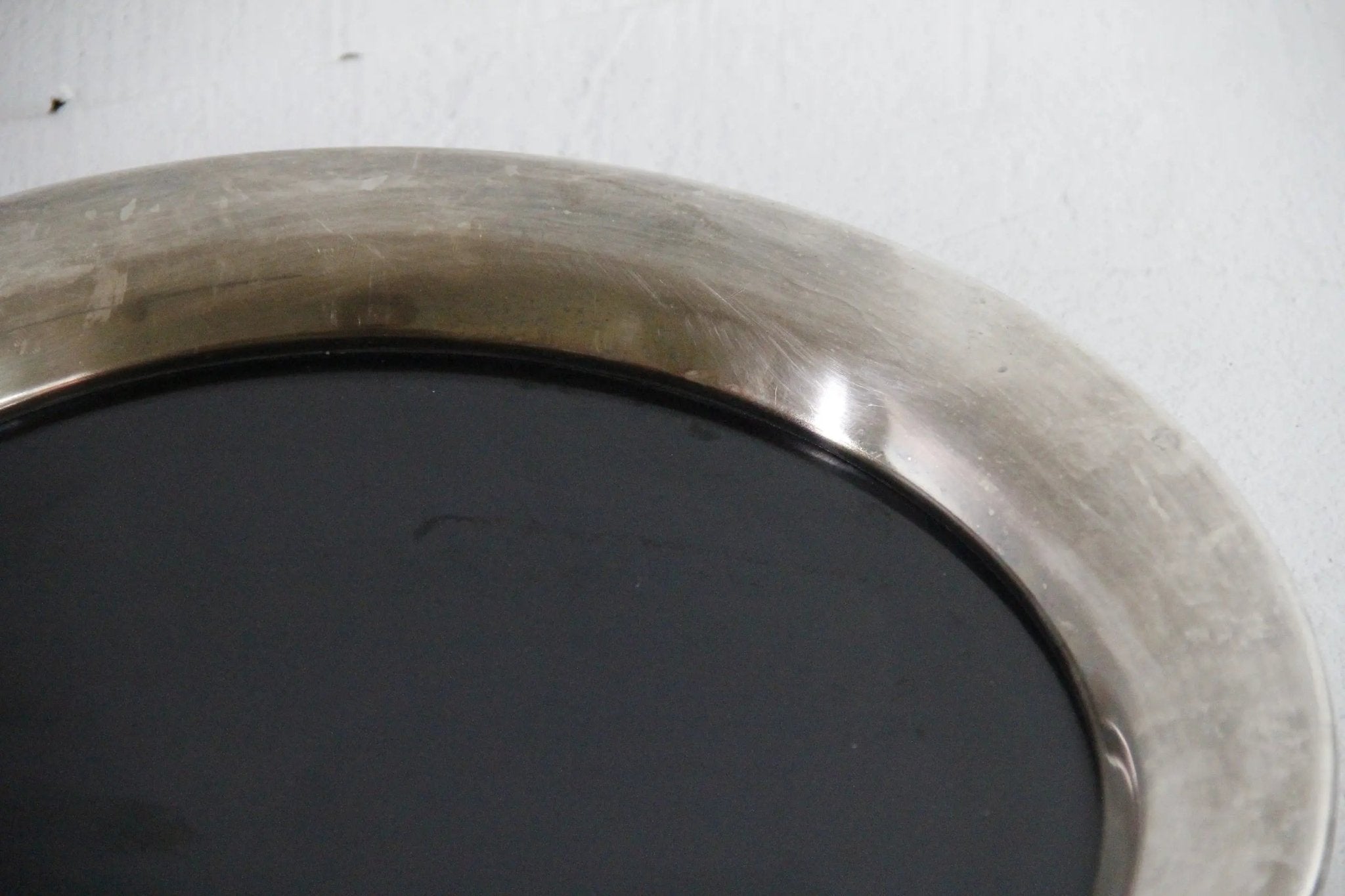 Mid Century Serving Tray | Round Reed and Barton Silver Barware - Debra Hall Lifestyle