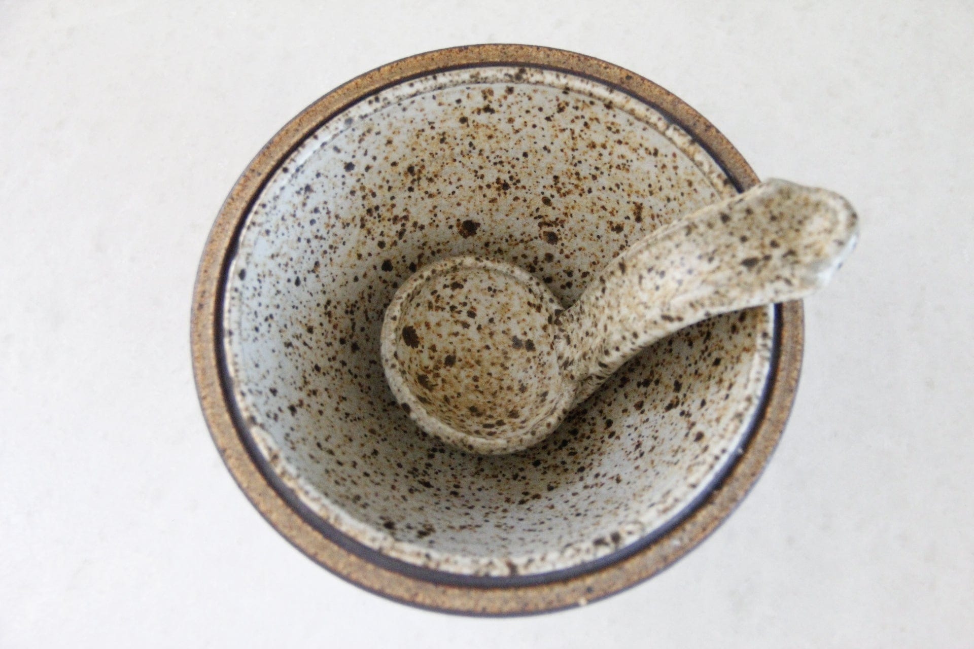 Midcentury Studio Art Pottery Bowl and Ladle | Serveware pottery