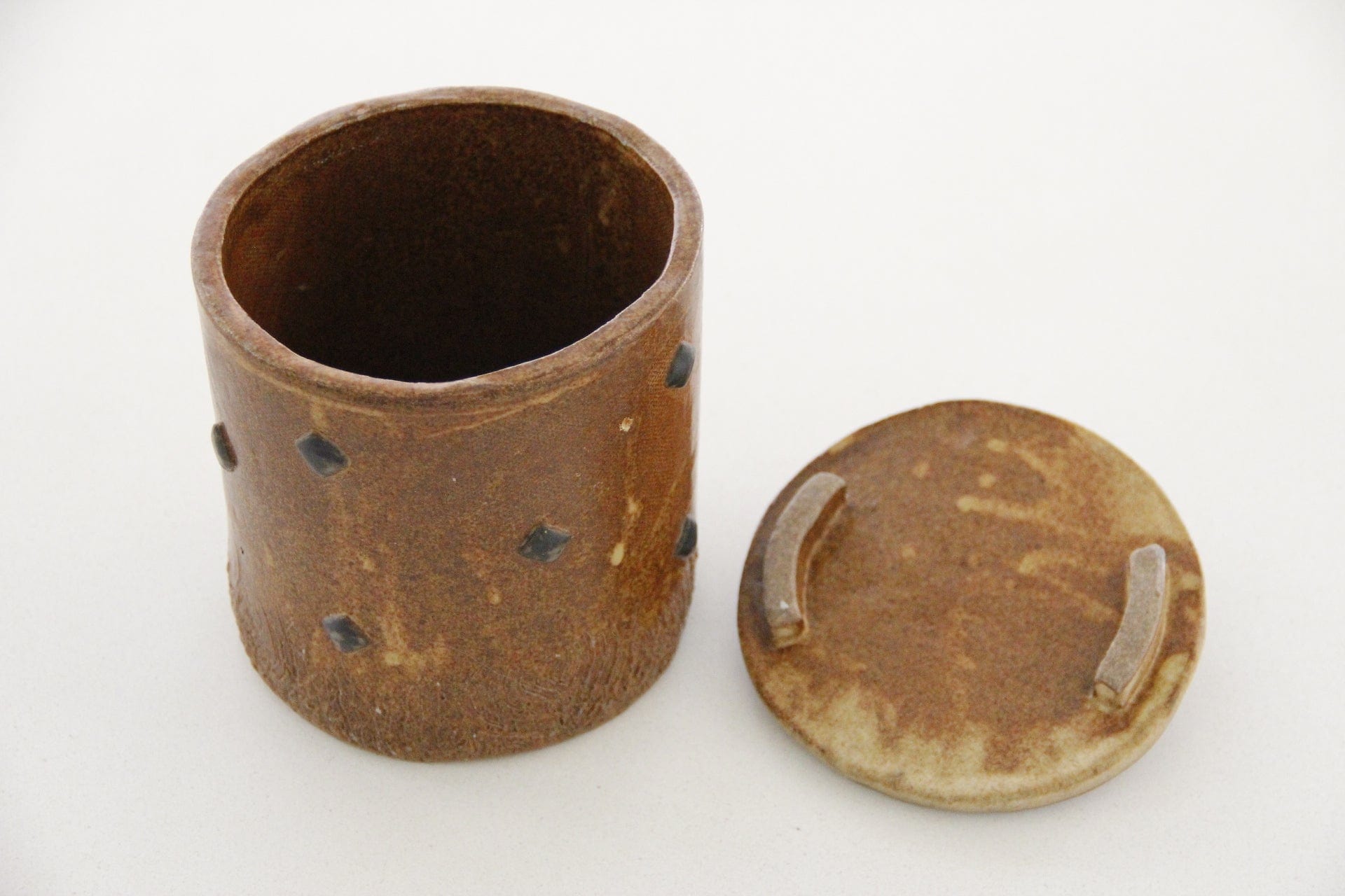 Midcentury Studio Art Pottery Covered Jar pottery