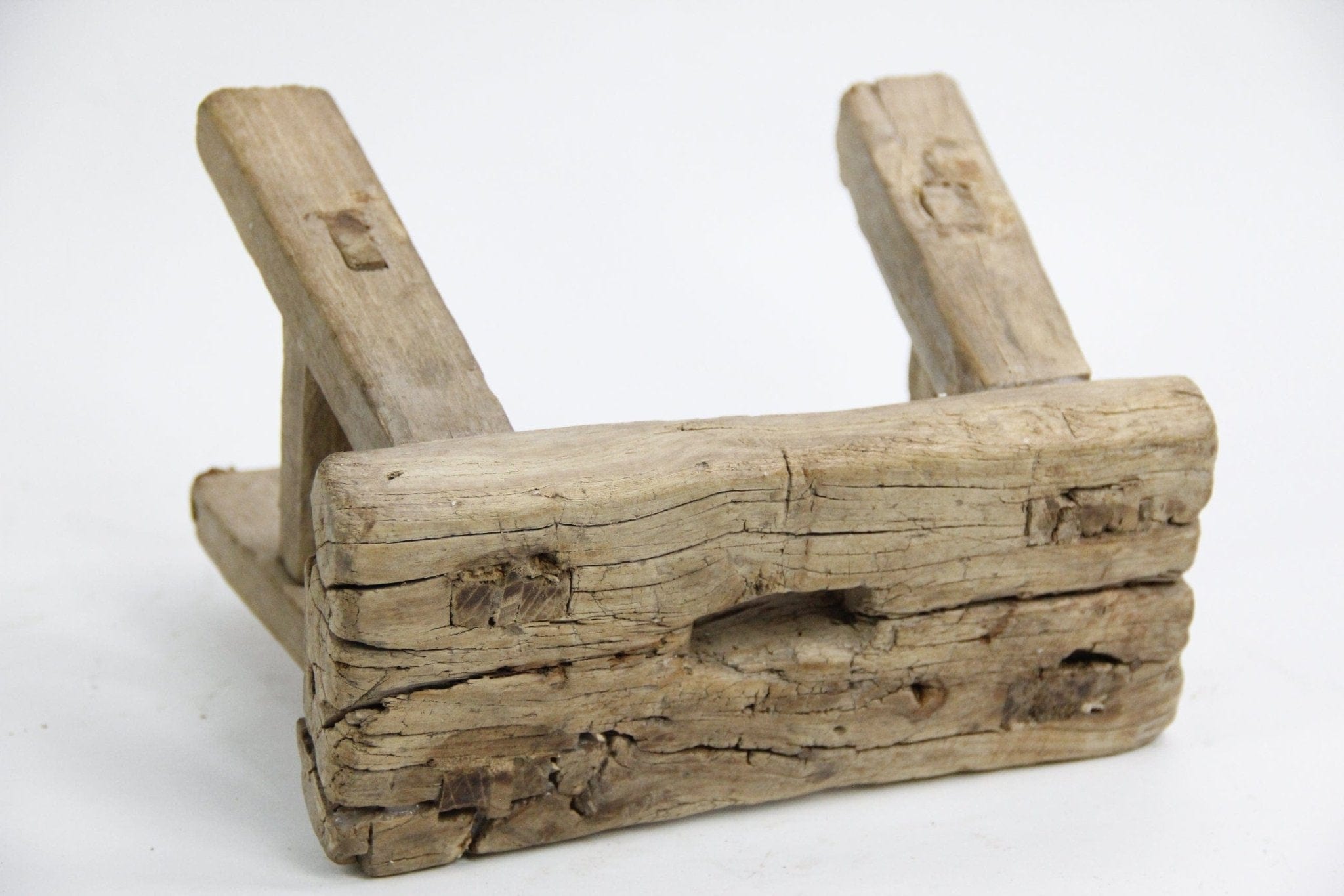 Mini Elm Stool | Wood Riser C elm stool