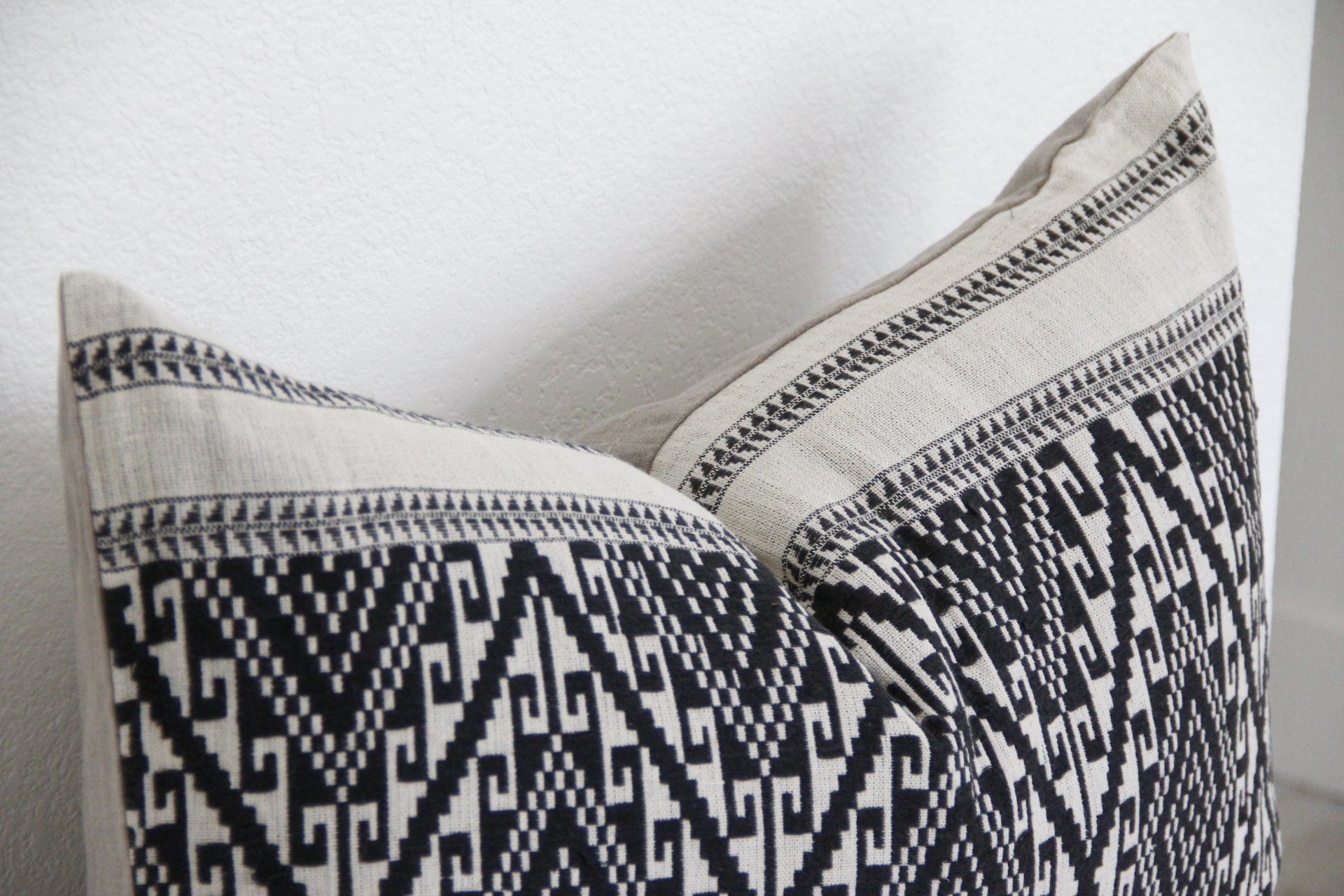 Vintage Fabric Pillow |Black Moroccan top