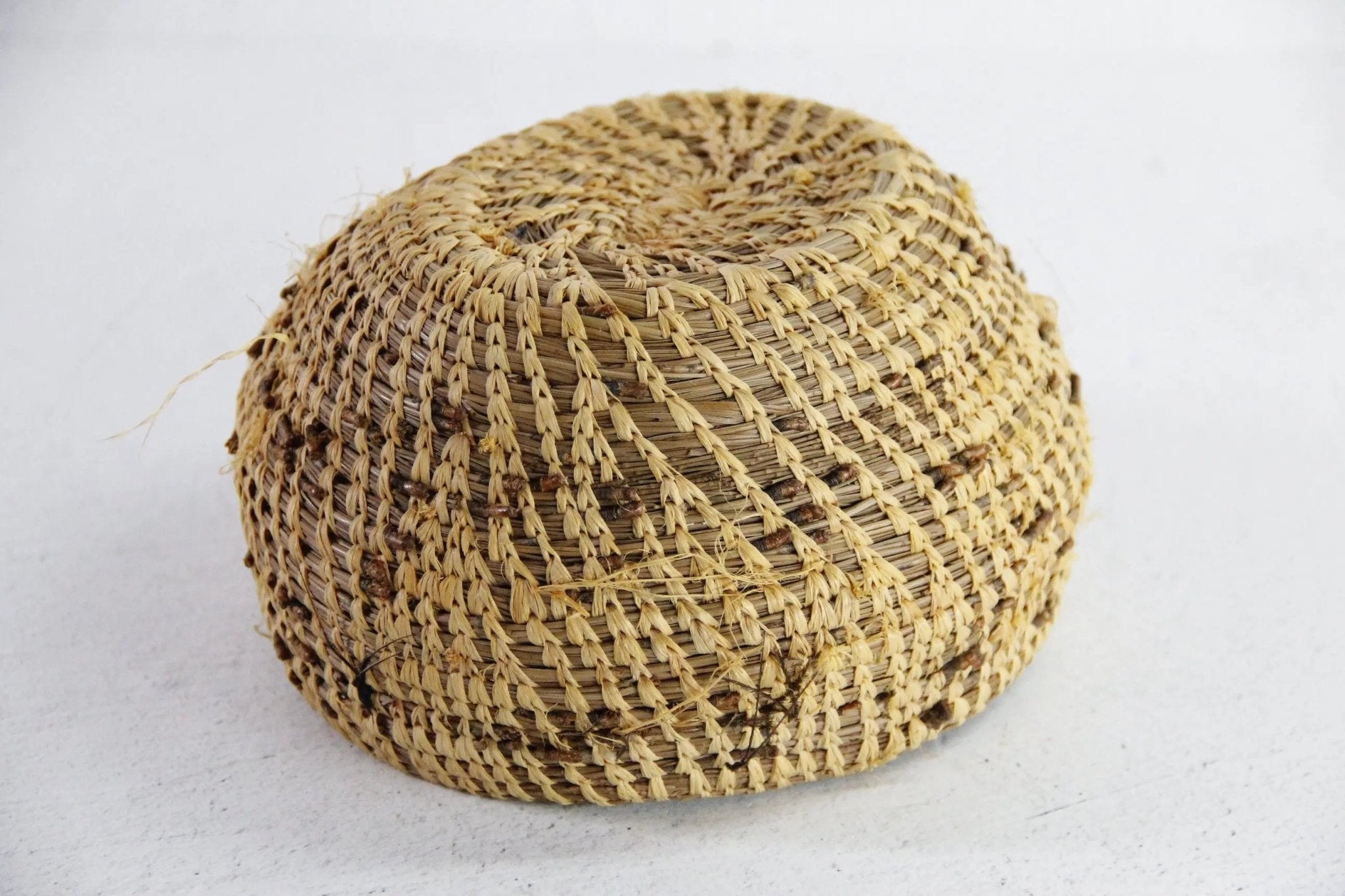 Native American Pine Needle Basket | Small Early 1900s - Debra Hall Lifestyle