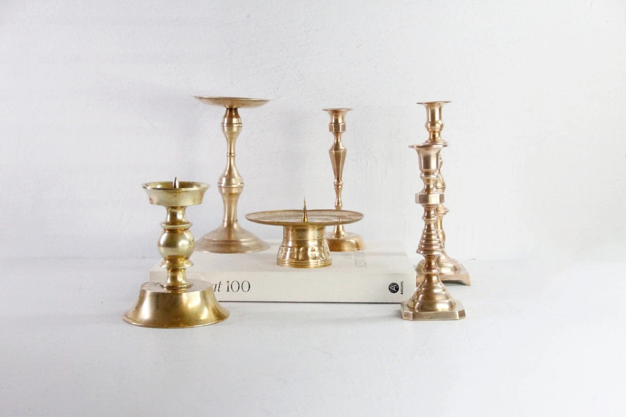 Old Brass Candle Holder | Assorted Vintage Candlestick - Debra Hall Lifestyle