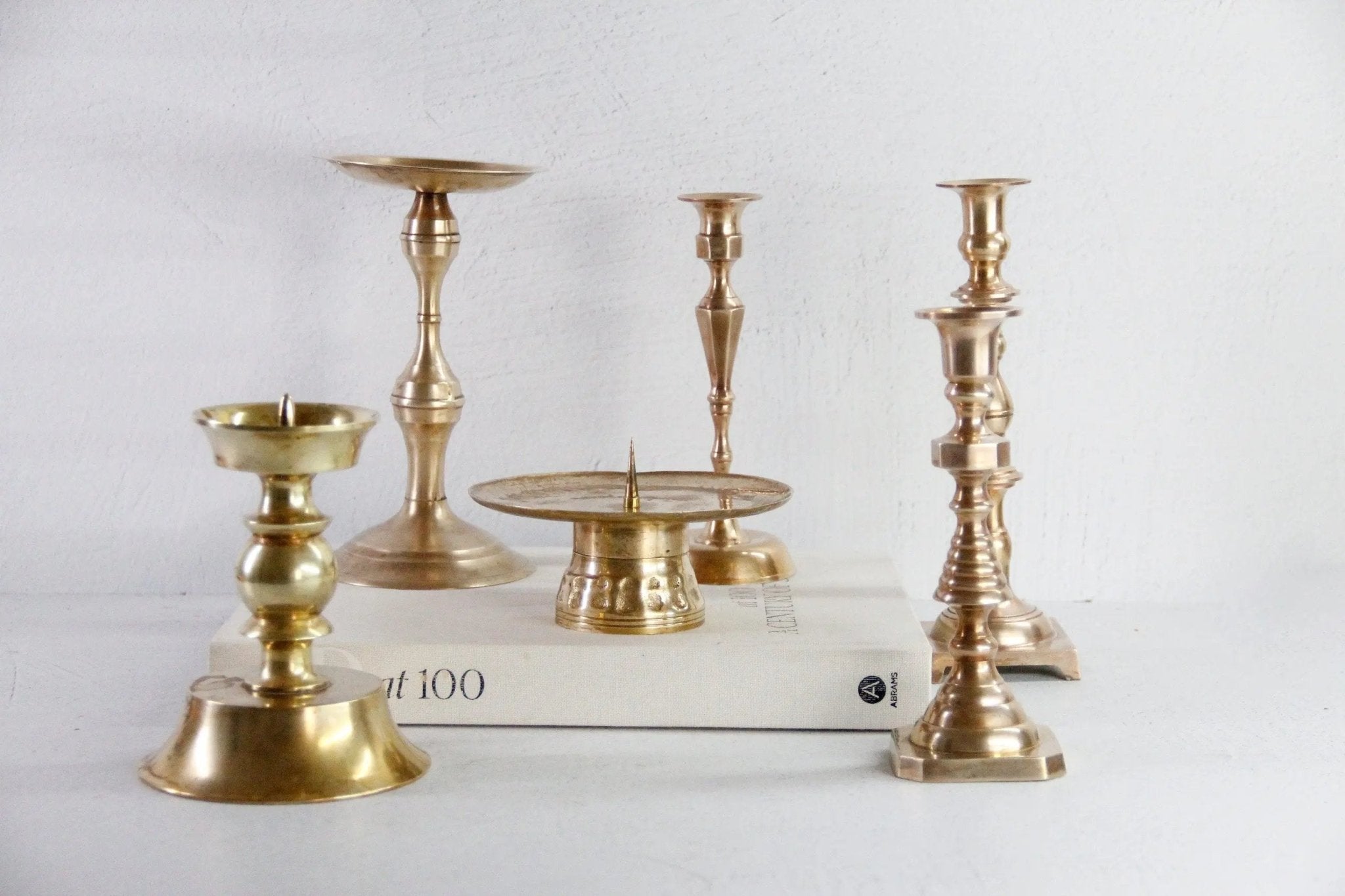 Old Brass Candle Holder | Assorted Vintage Candlestick - Debra Hall Lifestyle