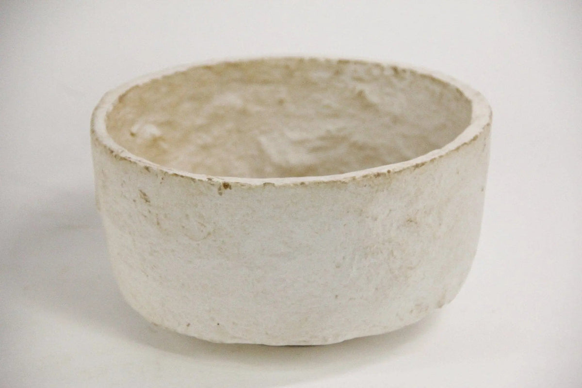 Papier Mâché Bowl | Off-White Modern Shape-Assorted - Debra Hall Lifestyle