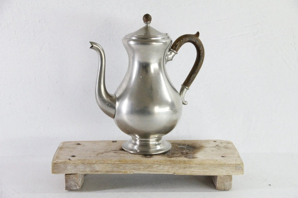 Pewter Coffee Pot by Royal Holland | Midcentury Modern Design - Debra Hall Lifestyle