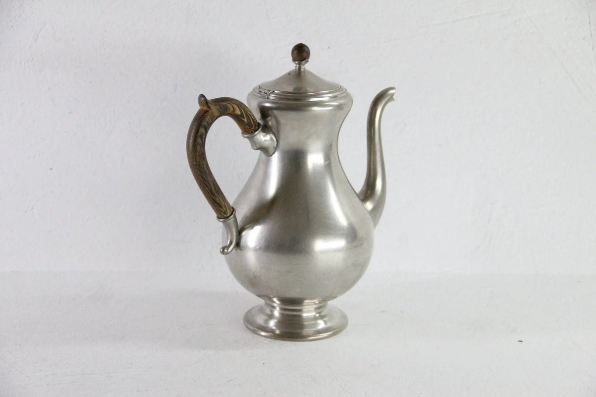 Pewter Coffee Pot by Royal Holland | Midcentury Modern Design - Debra Hall Lifestyle