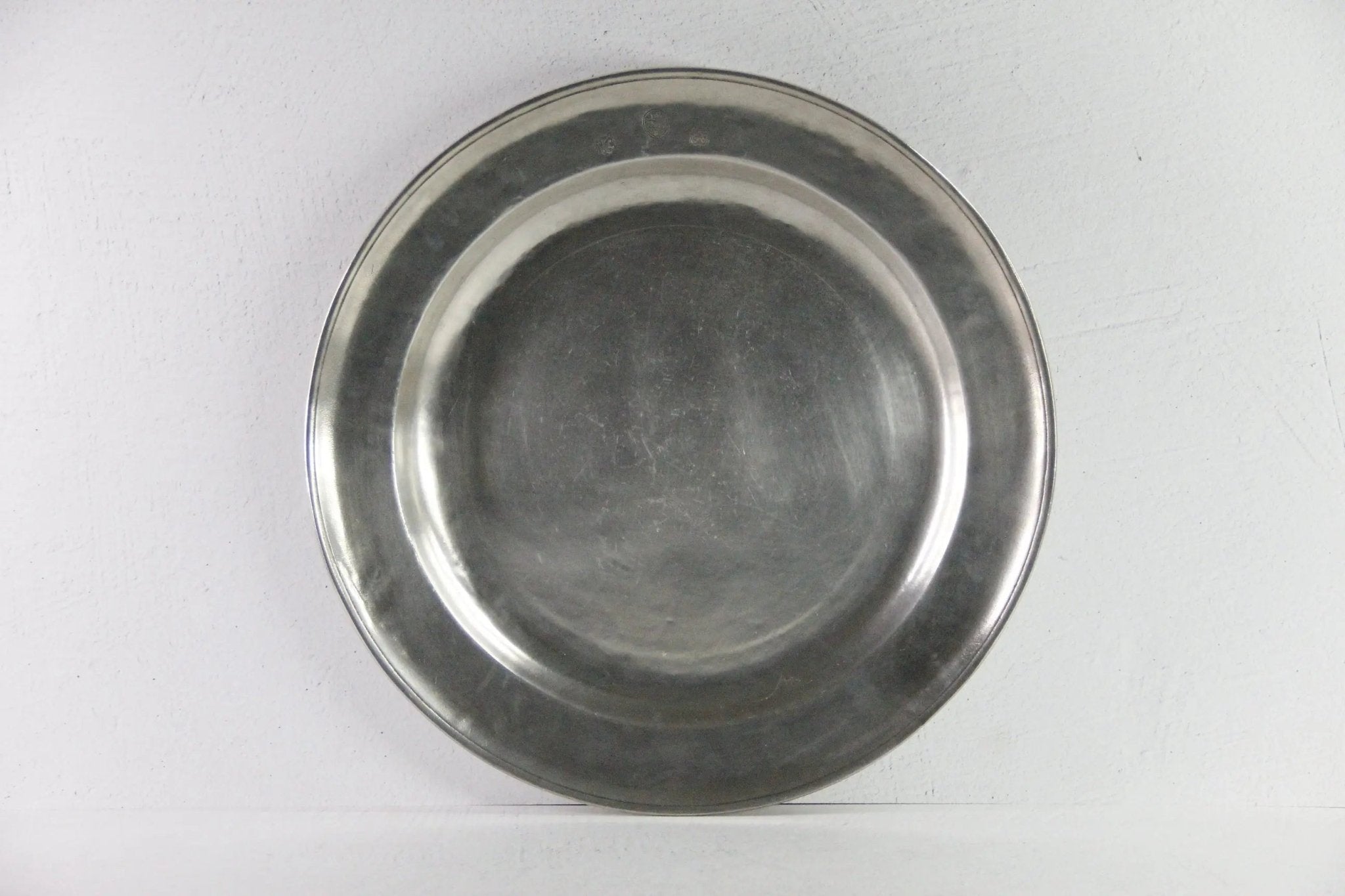 Pewter Platter | Italian Deep Round Serving Tray Hand Crafted - Debra Hall Lifestyle