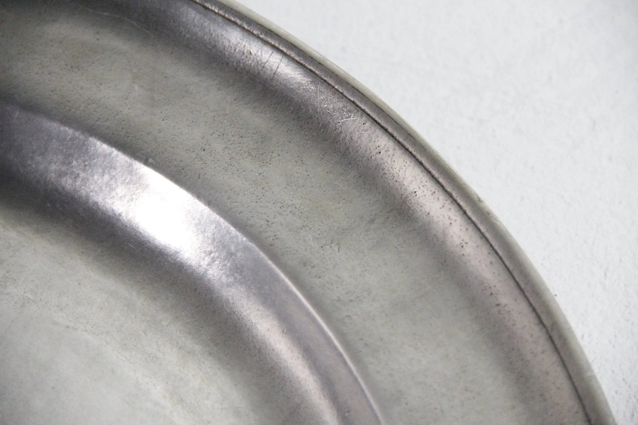 Pewter Platter | Italian Deep Round Serving Tray Hand Crafted - Debra Hall Lifestyle