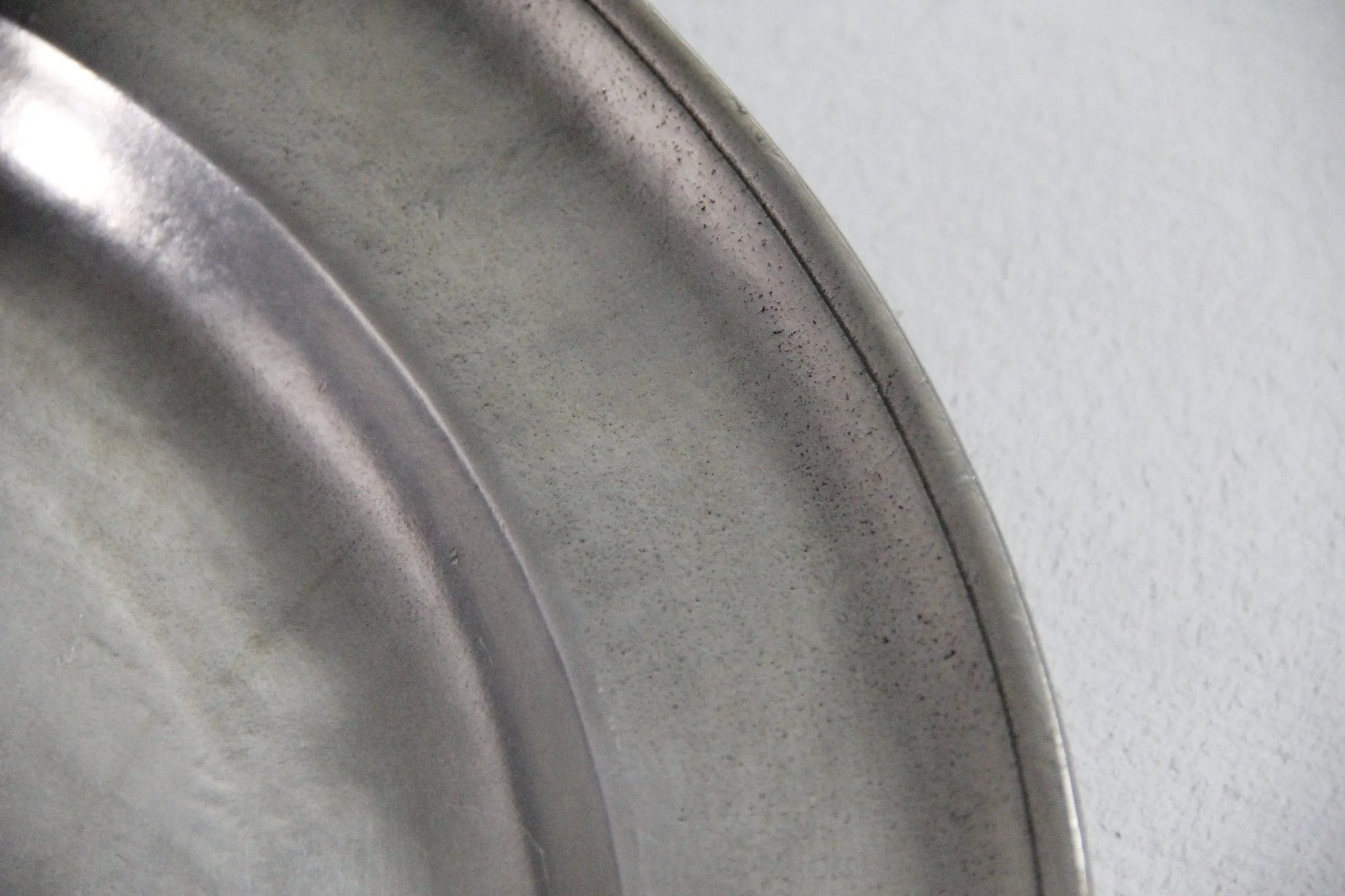 Pewter Platter | Italian Deep Round Serving Tray Hand Crafted - Debra Hall Lifestyle