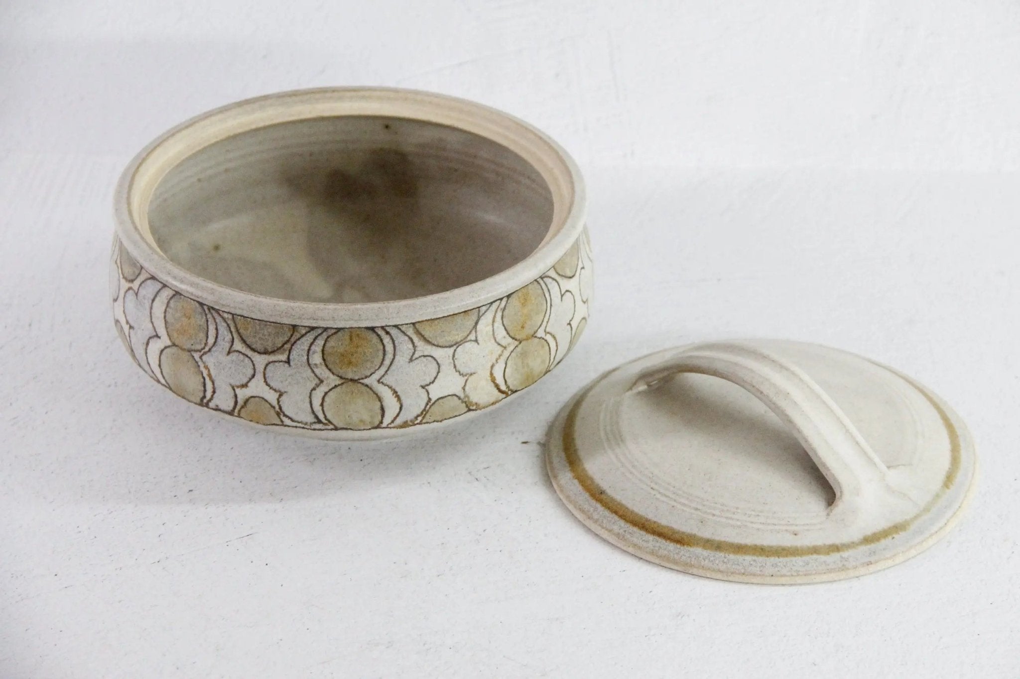 Pottery Casserole Dish With Lid | Vintage Studio Ceramic - Debra Hall Lifestyle