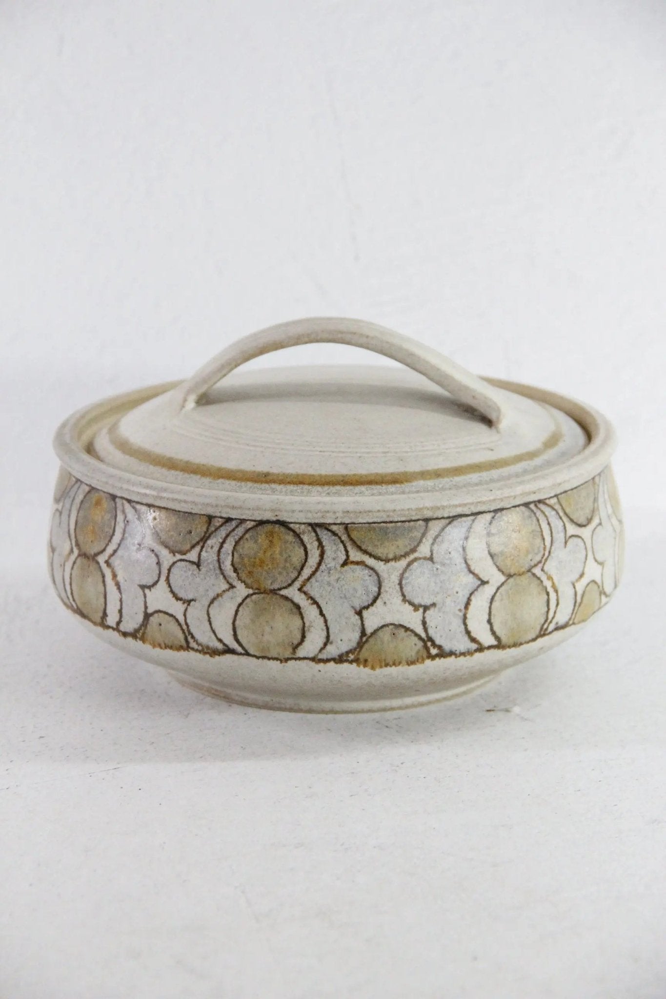 Pottery Casserole Dish With Lid | Vintage Studio Ceramic - Debra Hall Lifestyle