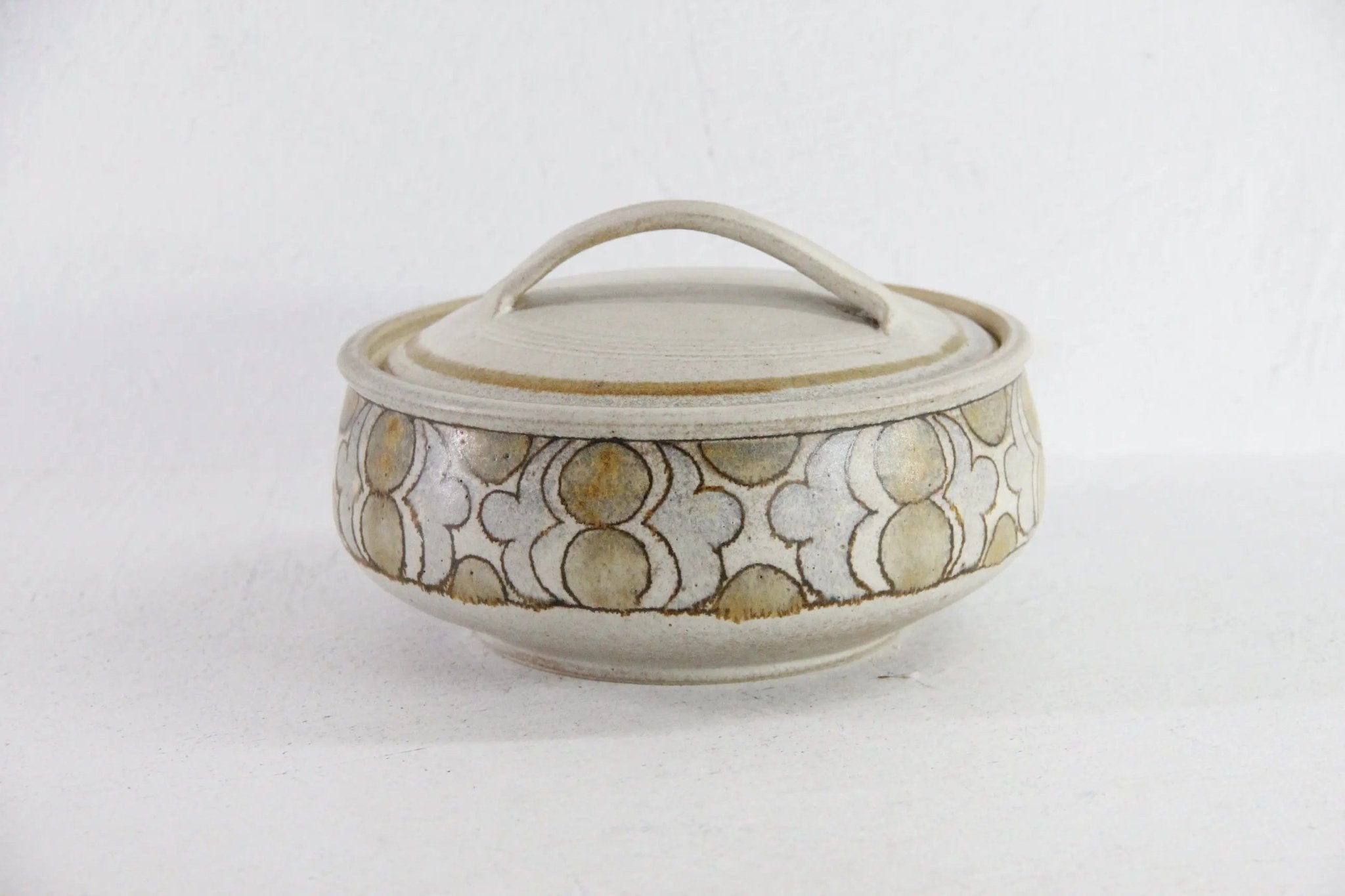 Pottery Casserole Dish With Lid | Vintage Studio Ceramic - Debra Hall Lifestyle