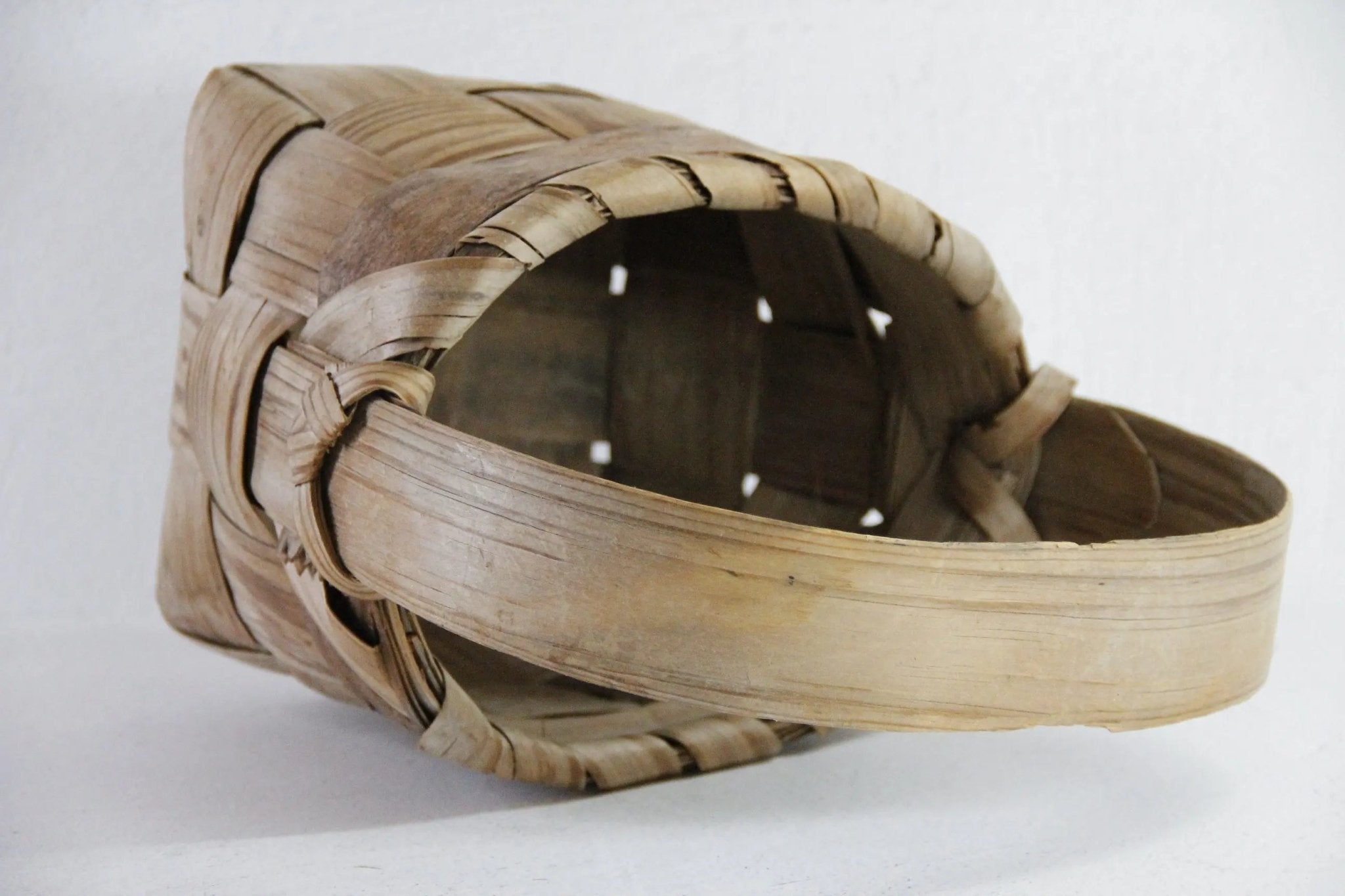 Primitive Basket | Antique Splint Gathering Basket - Debra Hall Lifestyle