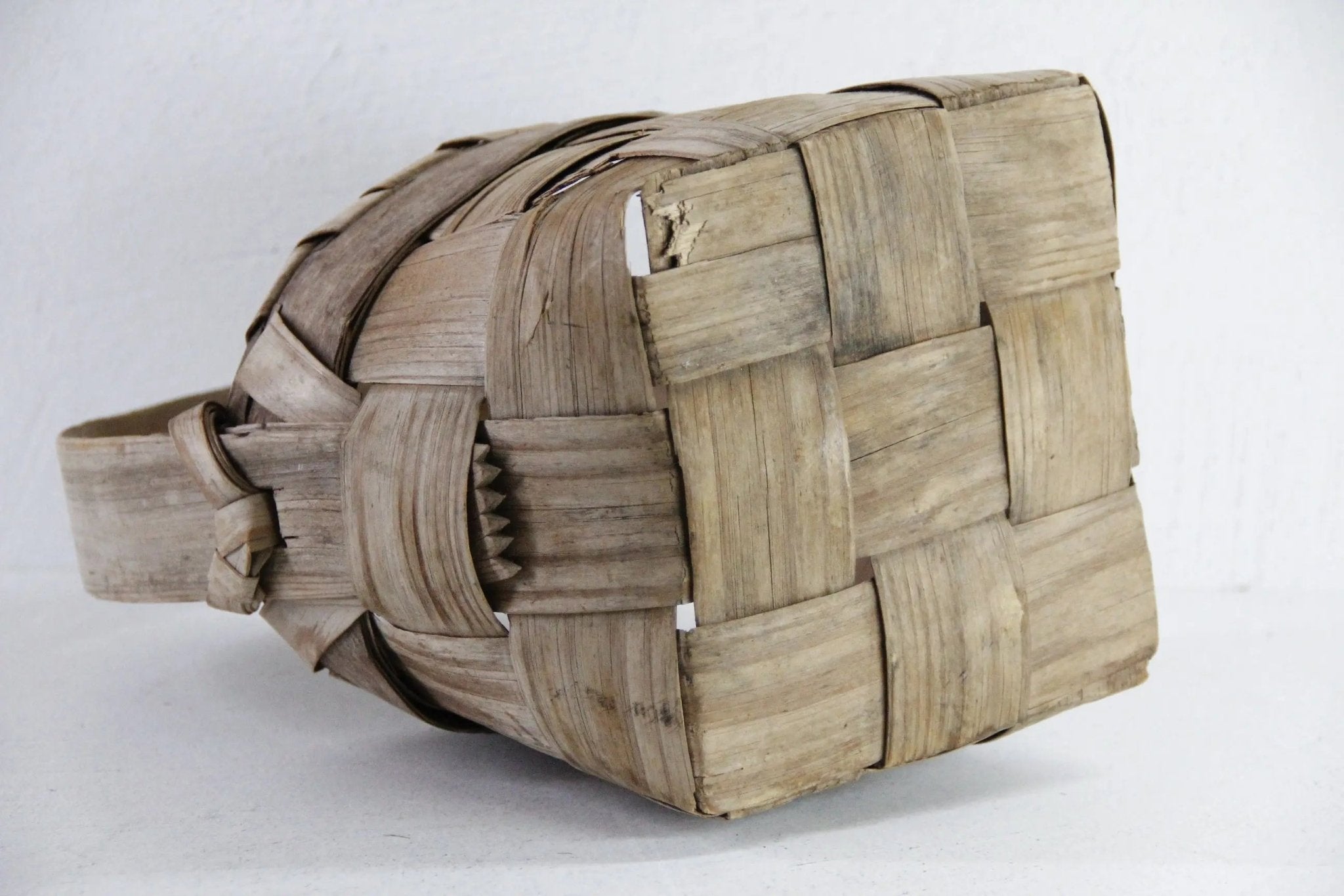 Primitive Basket | Antique Splint Gathering Basket - Debra Hall Lifestyle