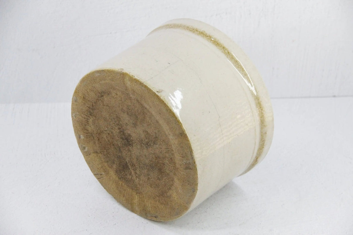 Primitive Stoneware Crock | 19th C. 10 Lb Butter-Large - Debra Hall Lifestyle