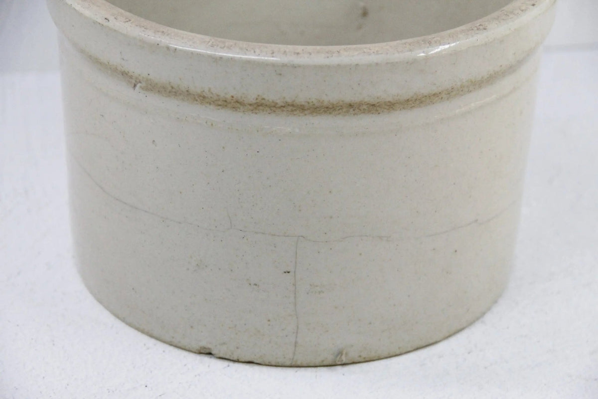 Primitive Stoneware Crock | 19th C. 10 Lb Butter-Large - Debra Hall Lifestyle