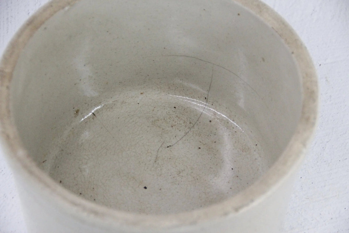Primitive Stoneware Crock | 19th C. 10 Lb Butter-Large - Debra Hall Lifestyle