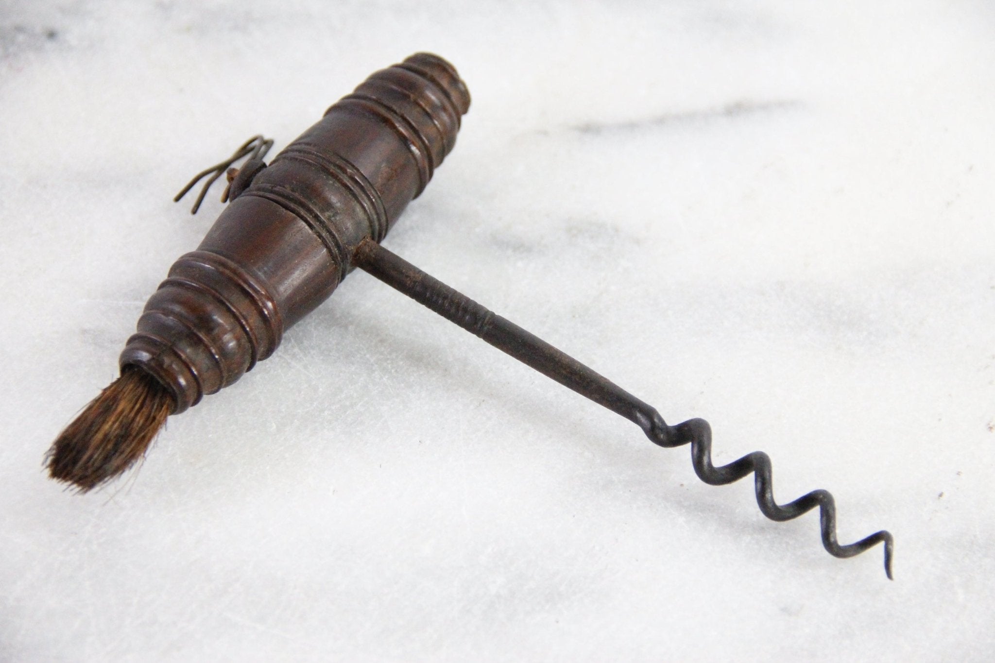Rare Antique Corkscrew From France With Brush - Debra Hall Lifestyle