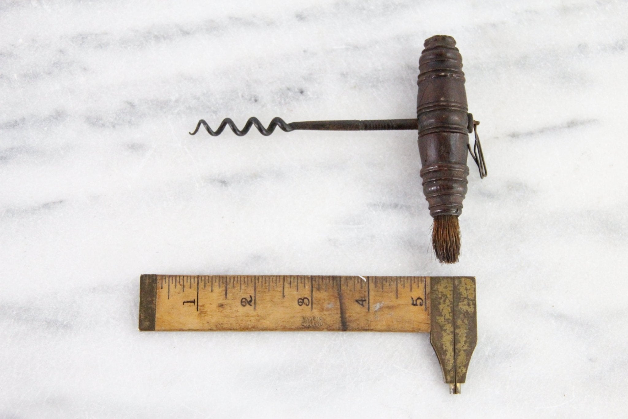 Rare Antique Corkscrew From France With Brush - Debra Hall Lifestyle