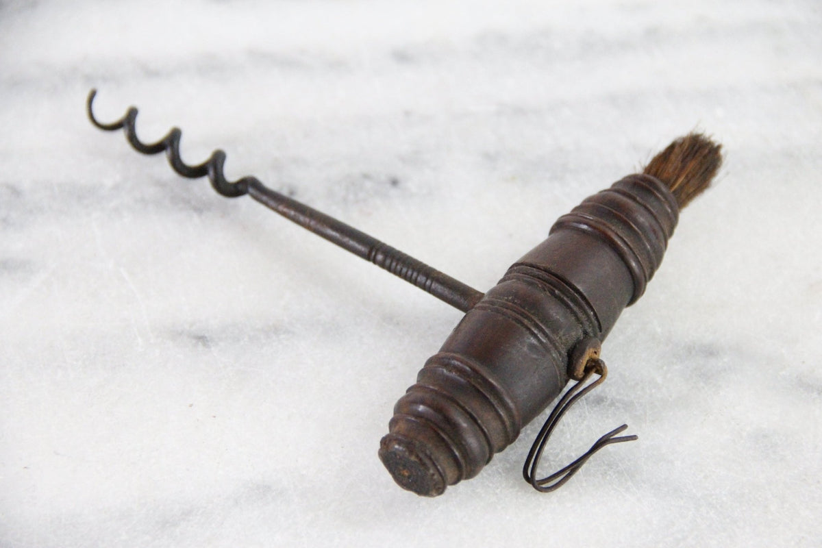 Rare Antique Corkscrew From France With Brush - Debra Hall Lifestyle