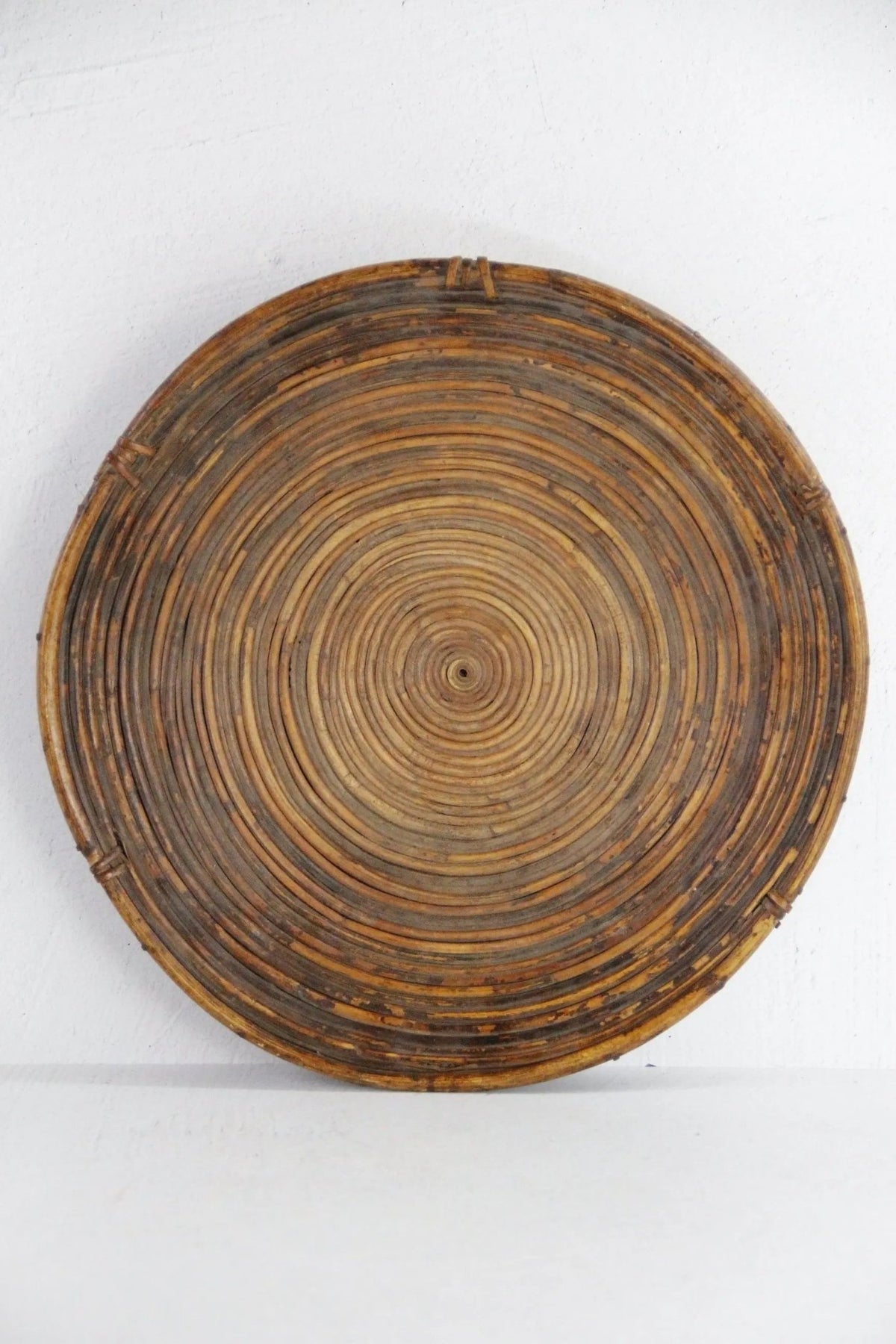 Rattan Bowl Basket | Gabriella Crespi Style Pencil Reed - Debra Hall Lifestyle