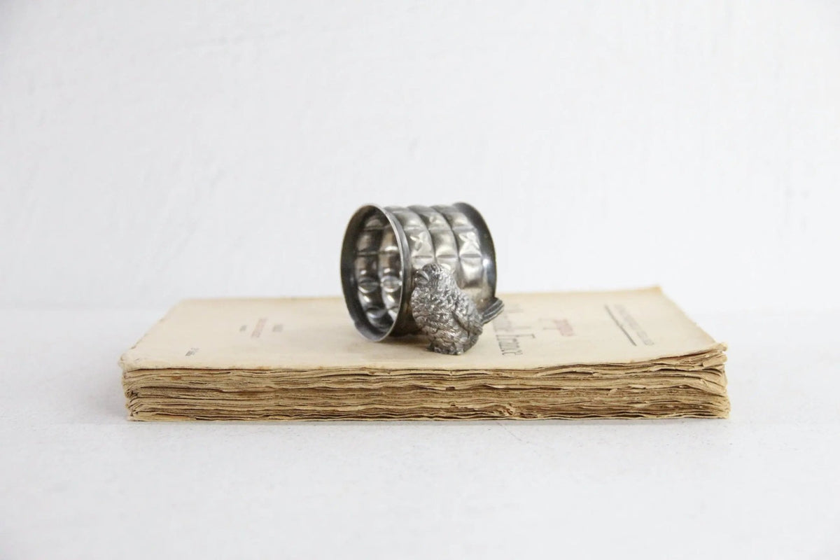 Silver Napkin Ring Holder | Antique Victorian Figural Bird - Debra Hall Lifestyle